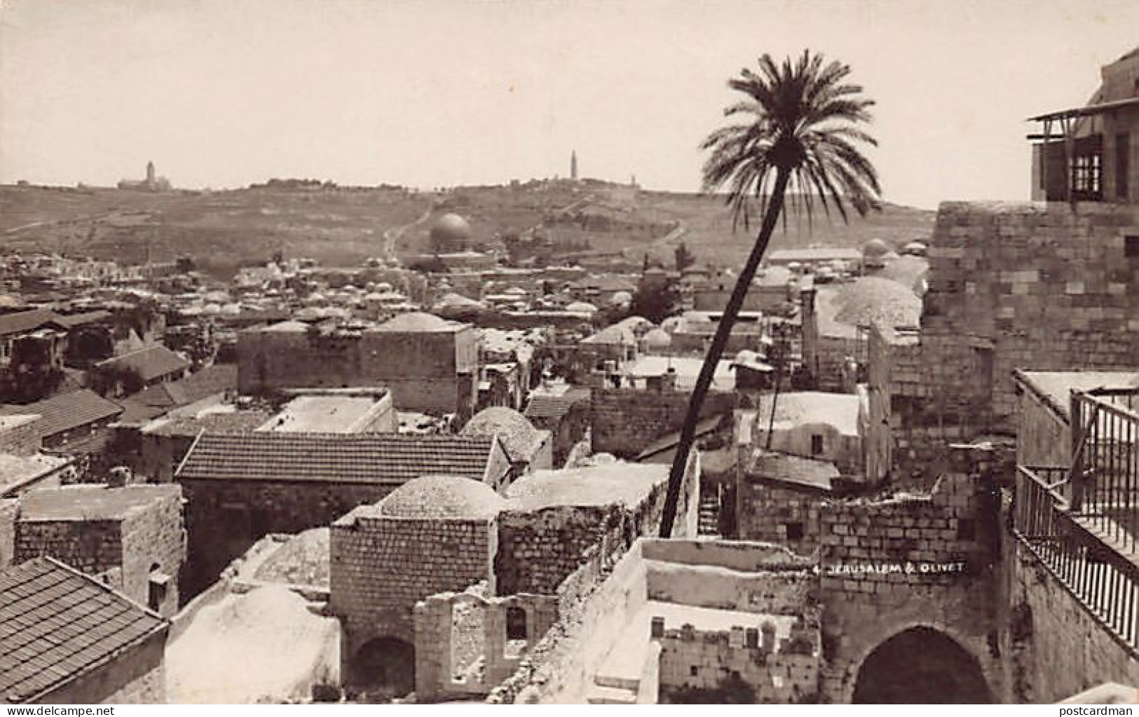 Israel - JERUSALEM - Bird's Eye View - REAL PHOTO - Publ. American Colony Photo Cards 4 - Israel