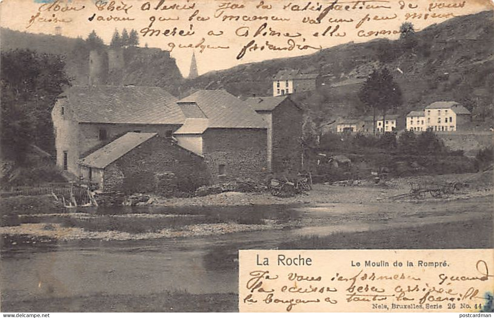 Belgique - LA ROCHE (Prov. Lux.) Le Moulin De La Rompé - Ed. Nels Série 26 N. 44 COIN INFÉRIEUR DROIT TACHÉ Voir Les Sca - La-Roche-en-Ardenne