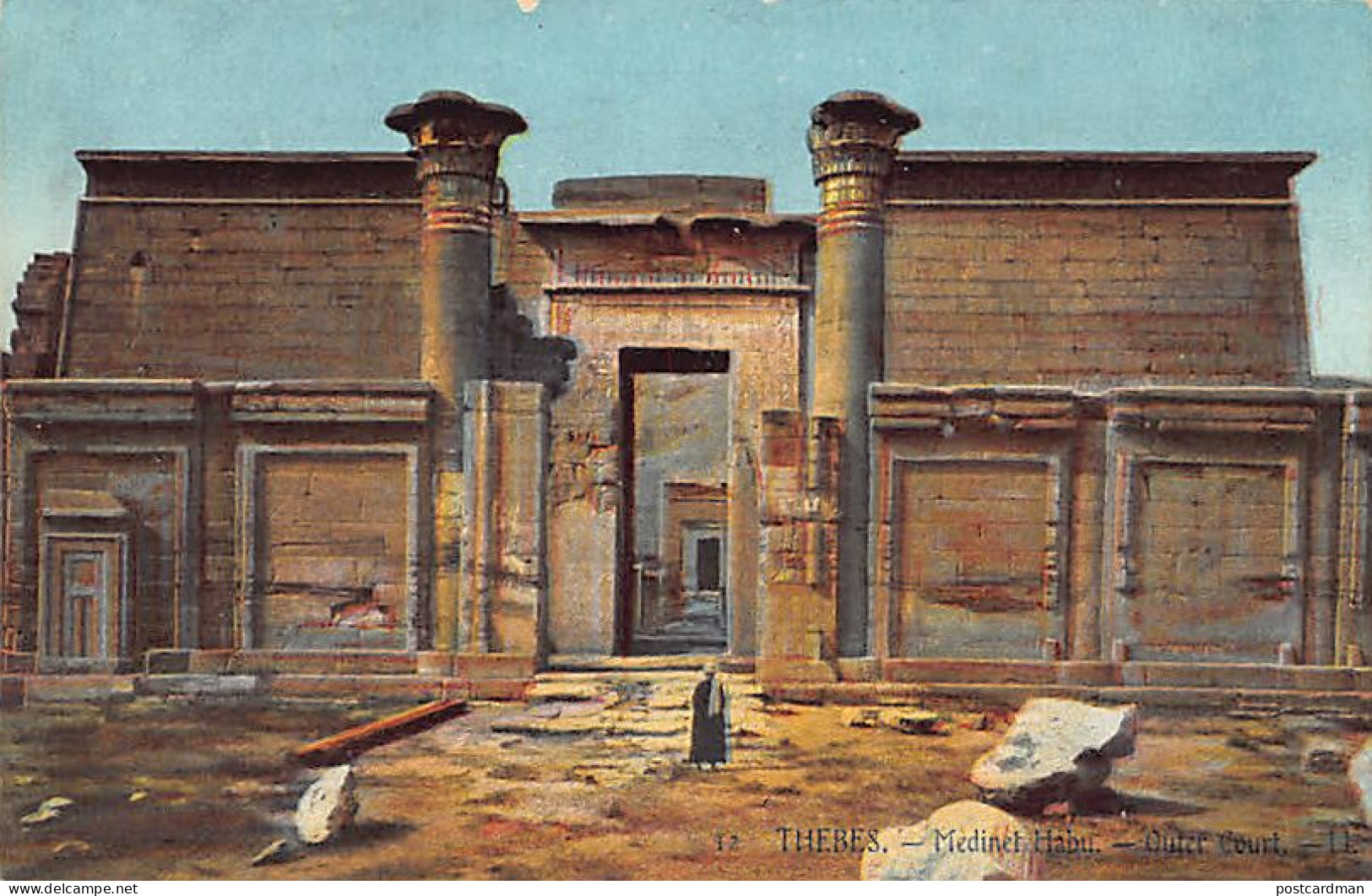 Egypt - THEBES - Medinet Habu - Outer Court - Publ. LL Levy 12 - Autres & Non Classés