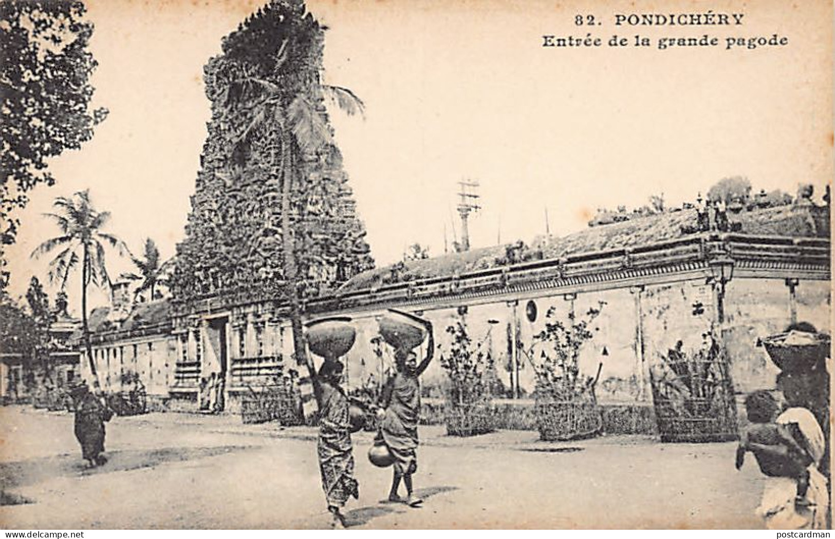 India - PUDUCHERRY Pondichéry - Entrance To The Villianur Pagoda - Publ. Messageries Maritimes 82 - Inde