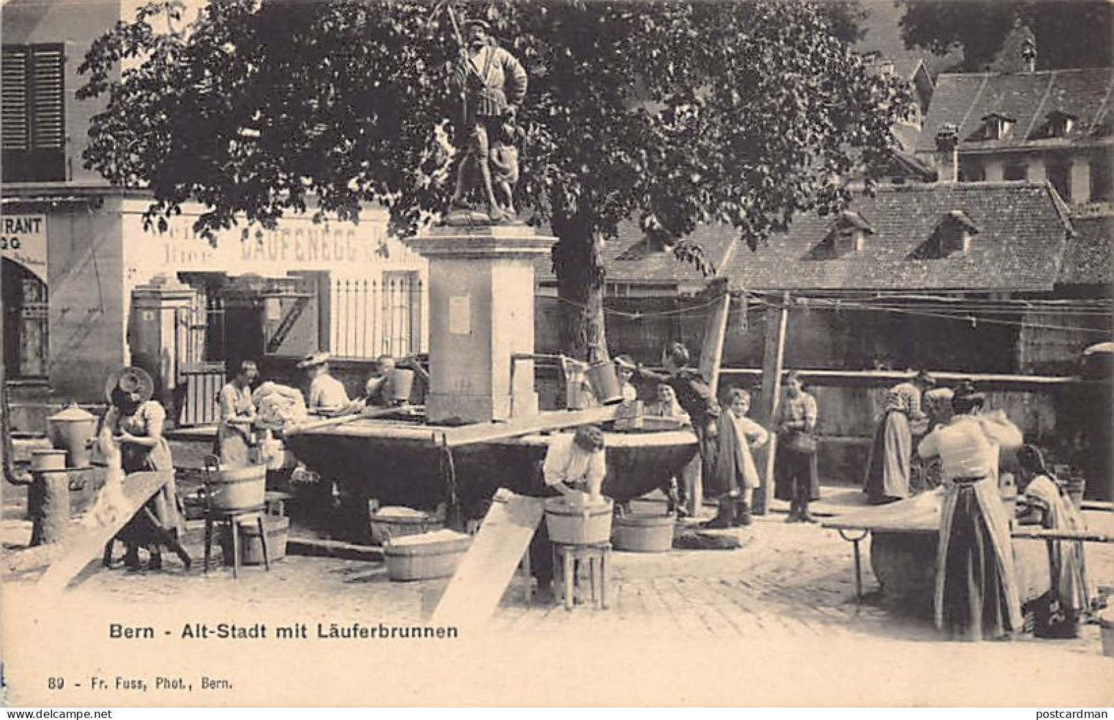 BERN - Altstadt Mit Läuferbrunnen - Verlag Fr. Fuss 89 - Bern