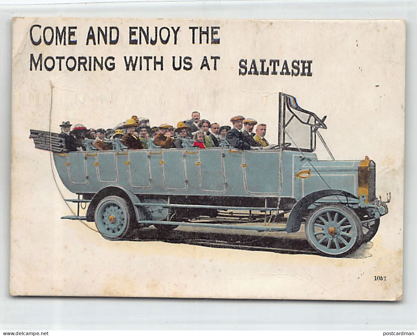 England - SALTASH - Excursion Car - Sachet Postcard - Other & Unclassified
