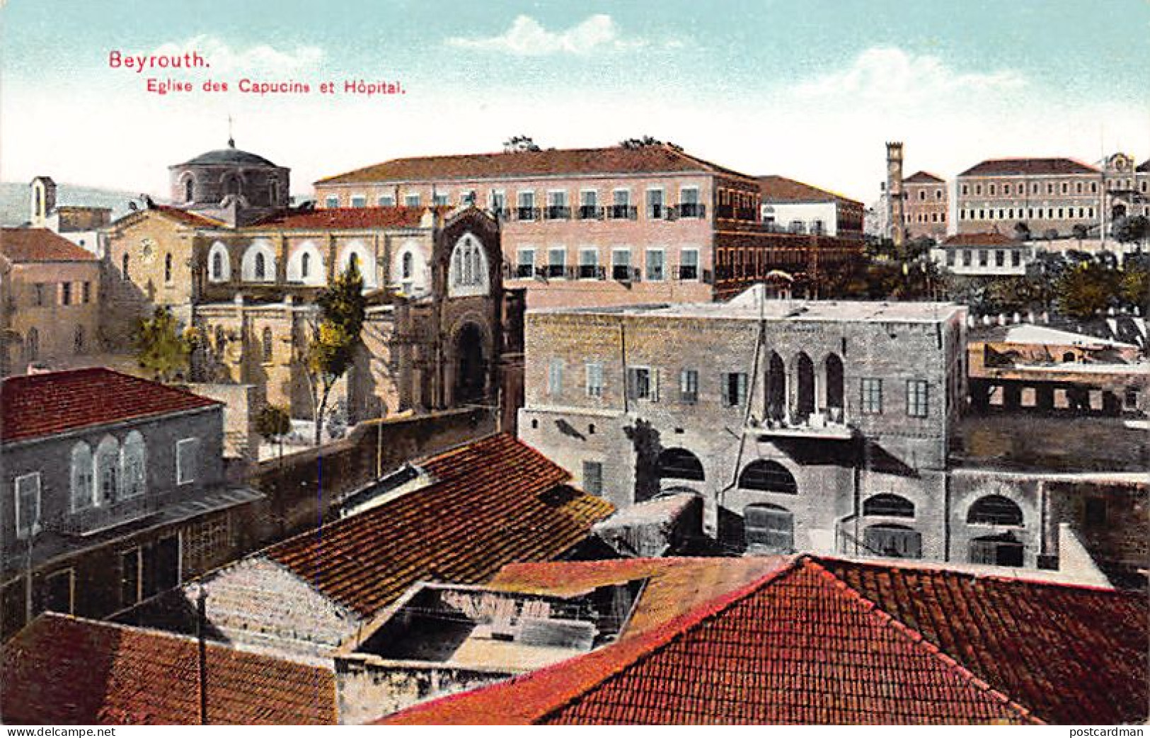 Liban - BEYROUTH - Eglise Des Capucins Et Hôpital - Ed. André Terzis & Fils  - Libanon