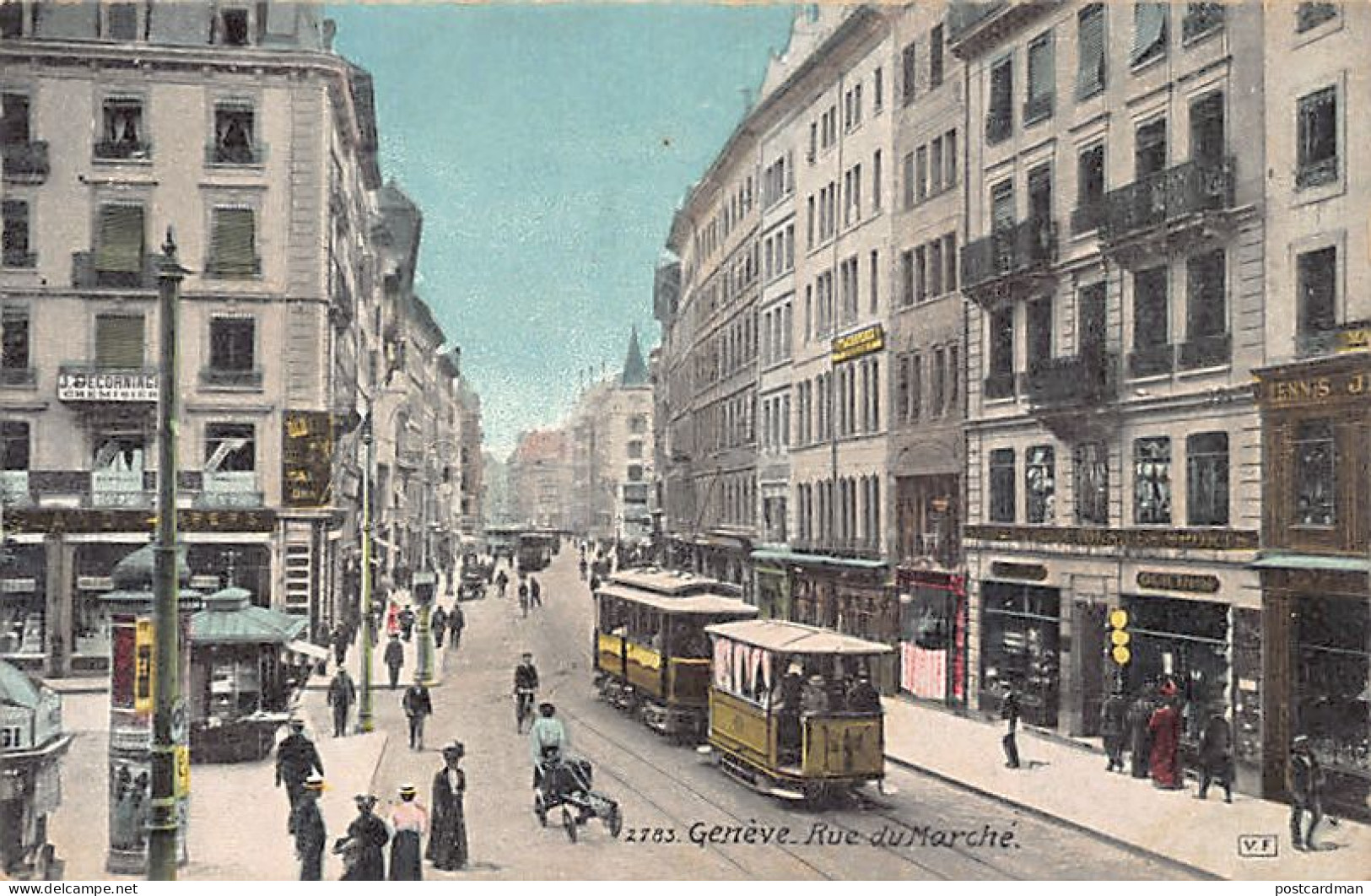 Suisse - Genève - Rue Du Marché - Tram - Chemisier J. Decorningi - Ed. A La Dégringolade 2783 - Genève