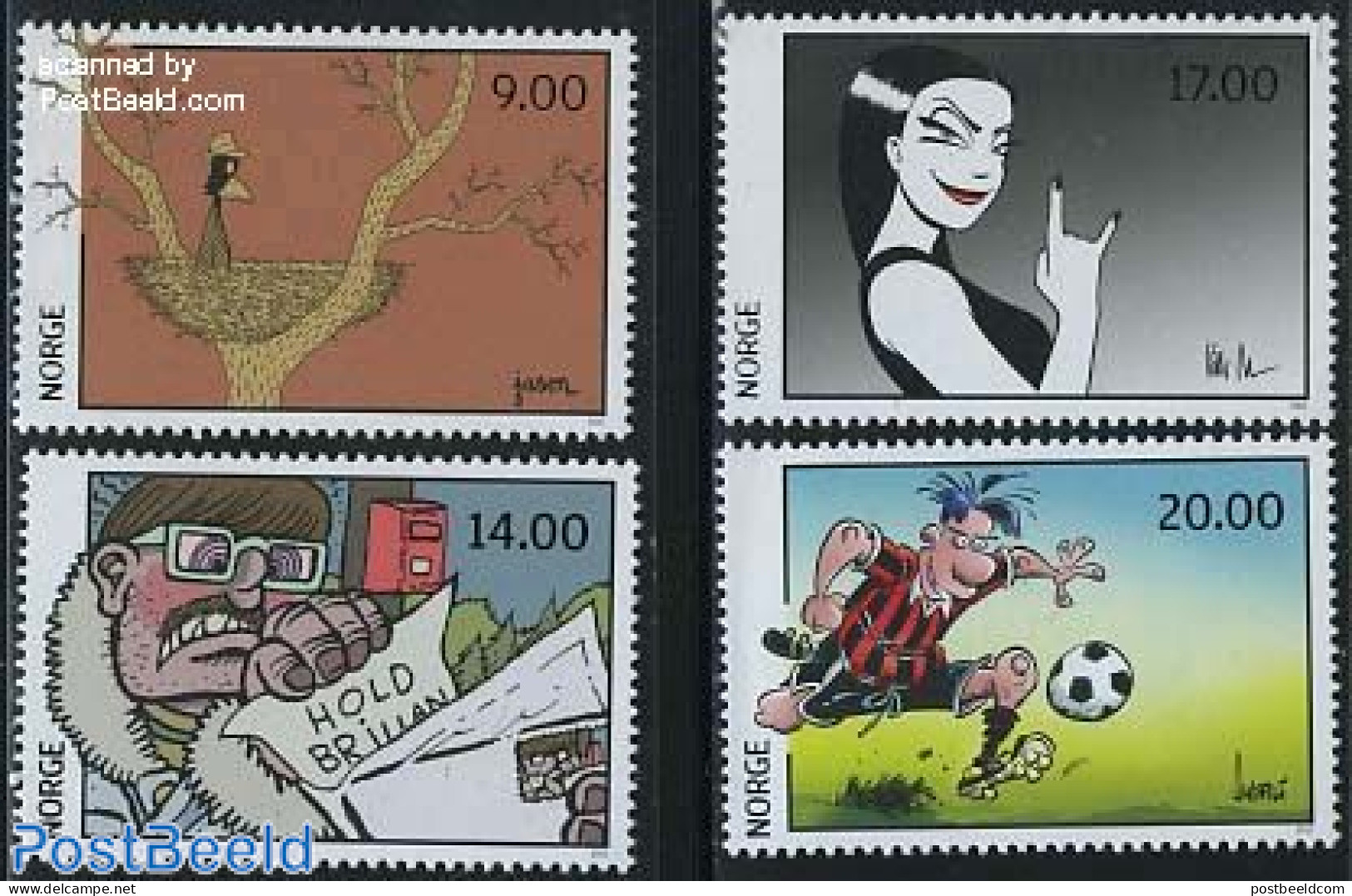 Norway 2011 Comics 4v, Mint NH, Sport - Football - Art - Comics (except Disney) - Unused Stamps