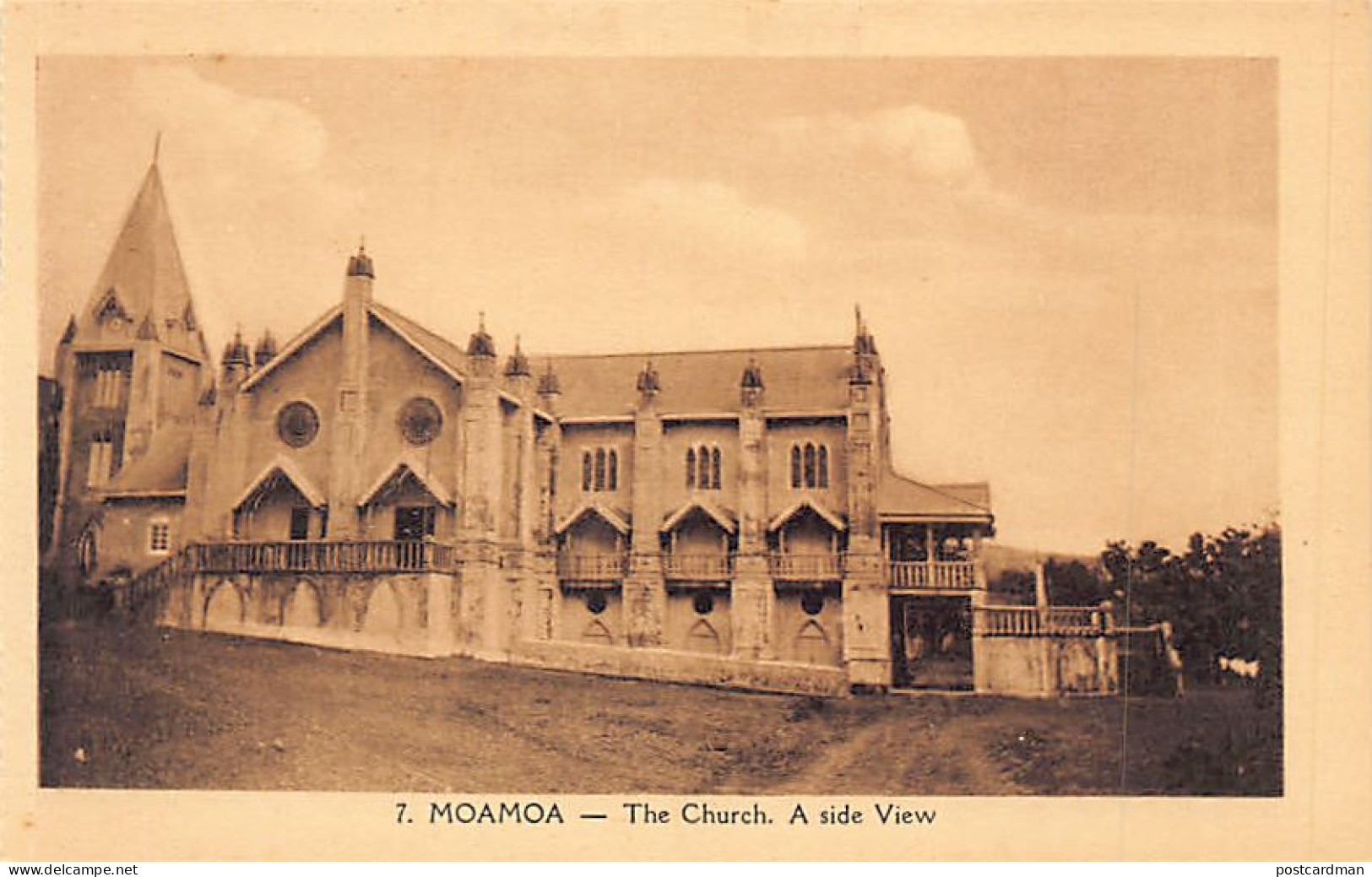 Samoa - MOAMOA - The Church - Side View - Publ. Unknown 7 - Samoa