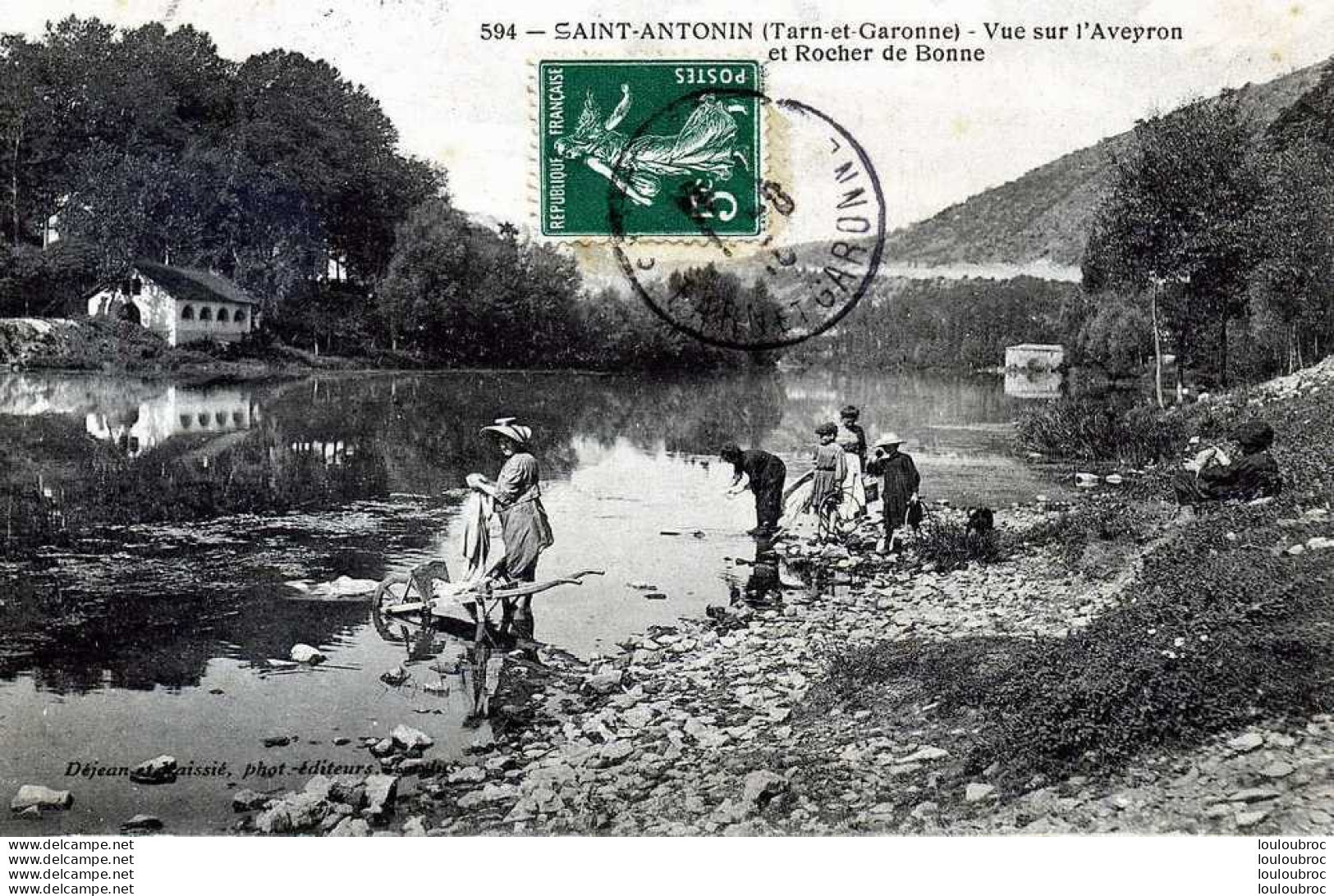 82 SAINT ANTONIN VUE SUR L'AVEYRON ET ROCHER DE BONNE - Saint Antonin Noble Val