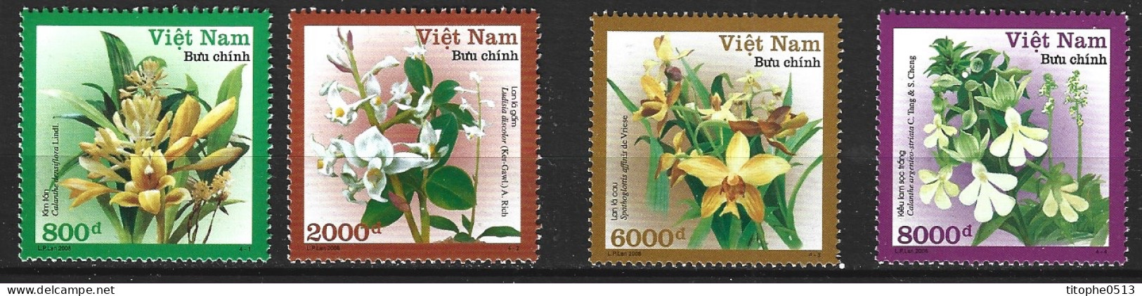 VIET NAM. N°2294-7 De 2008. Orchidées. - Orchideen