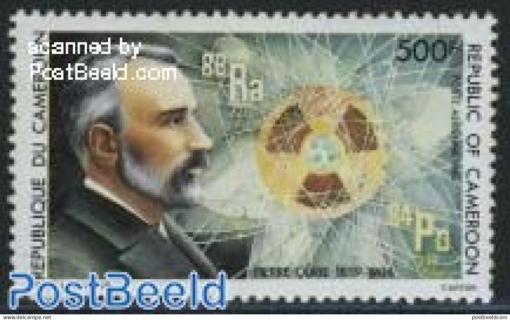 Cameroon 1986 500F, Pierre Curie, Stamp Out Of Set, Mint NH, History - Cameroun (1960-...)