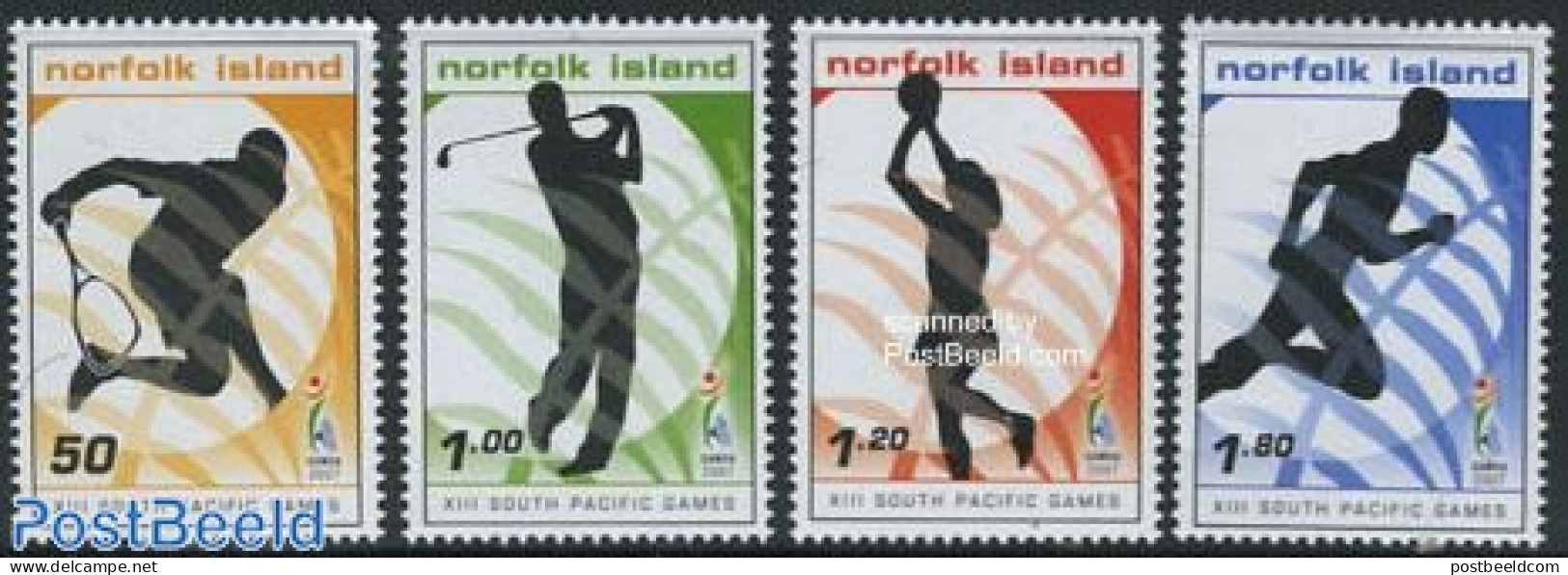 Norfolk Island 2007 South Pacific Games 4v, Mint NH, Sport - Athletics - Basketball - Golf - Sport (other And Mixed) -.. - Athletics