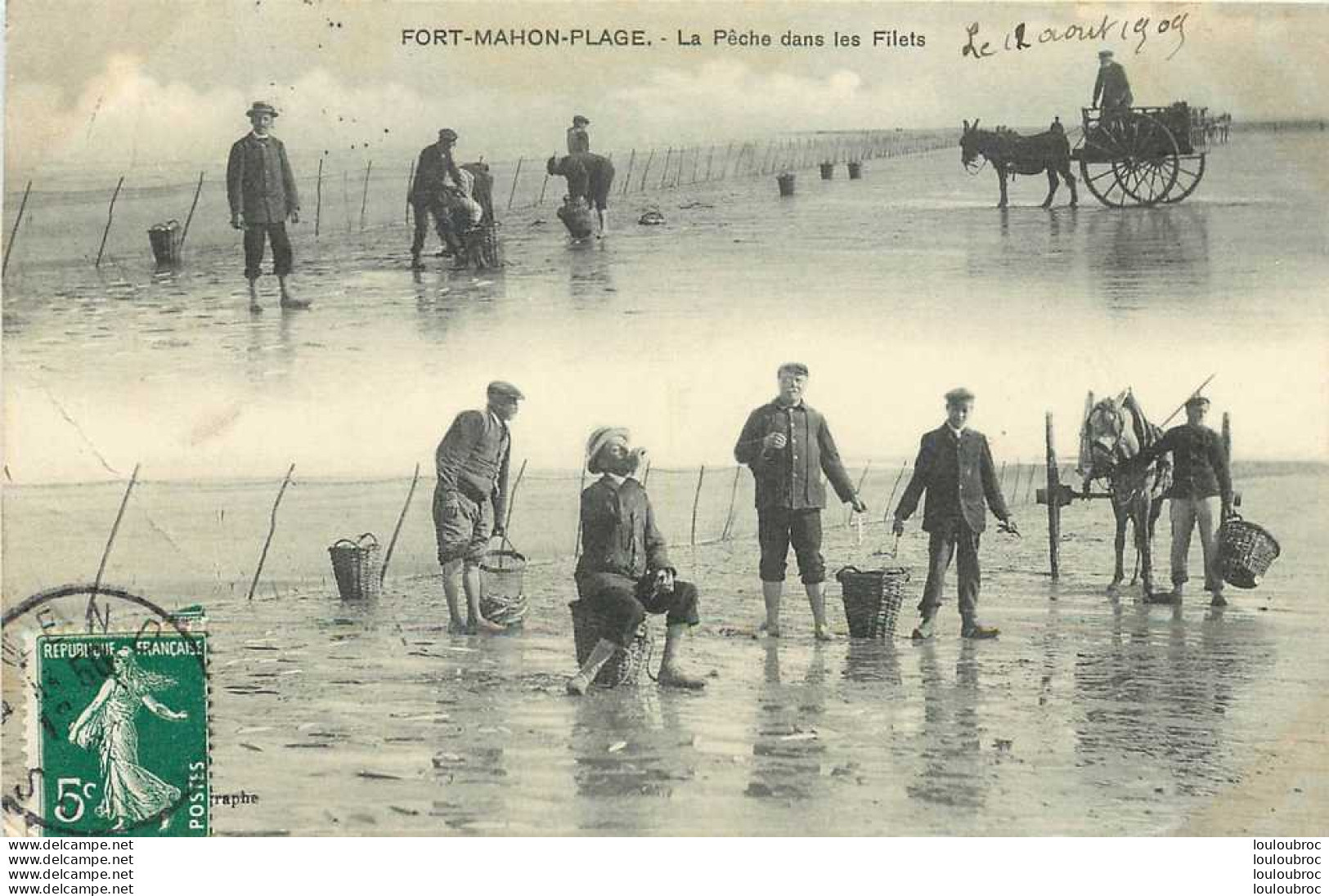 80  FORT MAHON PLAGE LA PECHE DANS LES FILETS - Fort Mahon