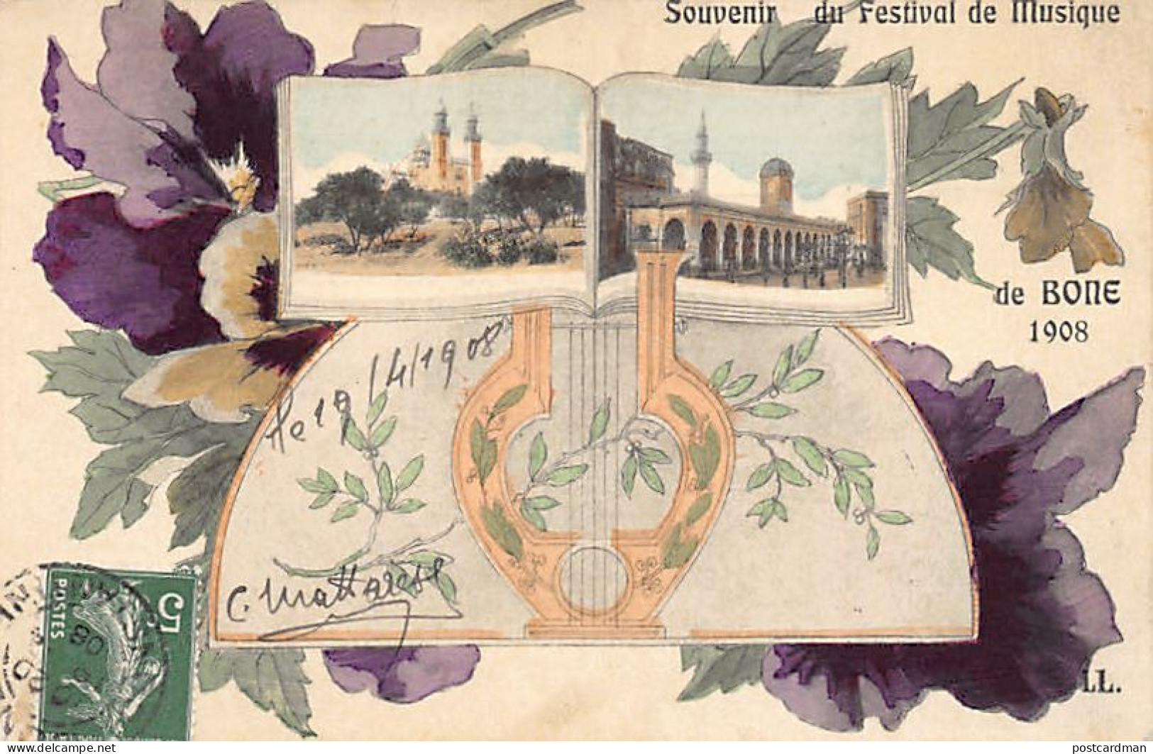 BÔNE Annaba - Souvenir Du Festival De Musique En 1908 - Annaba (Bône)