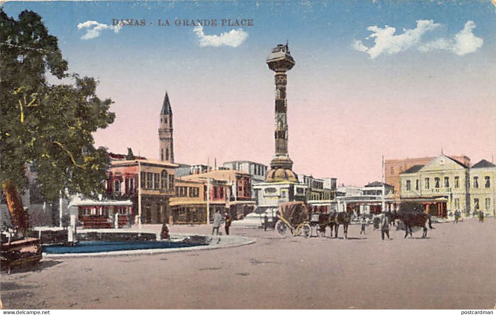 Syria - DAMASCUS - The Main Square - Publ. Sarrafian Bros. 35c - Syria