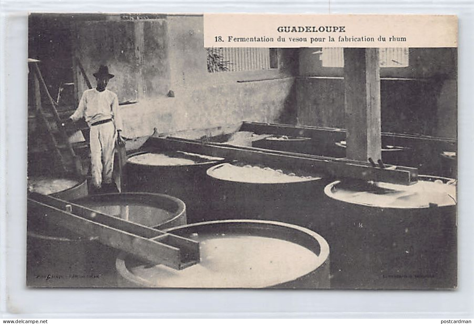 GUADELOUPE - Fermentation Du Du Vesou Pour La Fabrication Du Rhum - Ed. Catan 18 - Andere & Zonder Classificatie