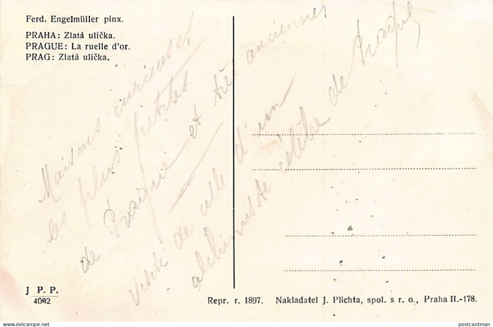 ČESKÁ REP Czech Rep. - PRAHA - Zlata Ulicka - Nakl. J. Plichta - Czech Republic