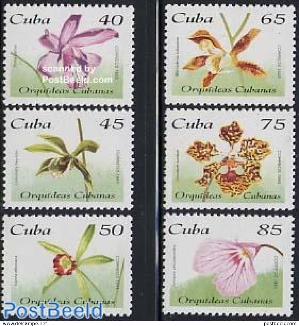 Cuba 1995 Orchids 6v, Mint NH, Nature - Flowers & Plants - Orchids - Unused Stamps