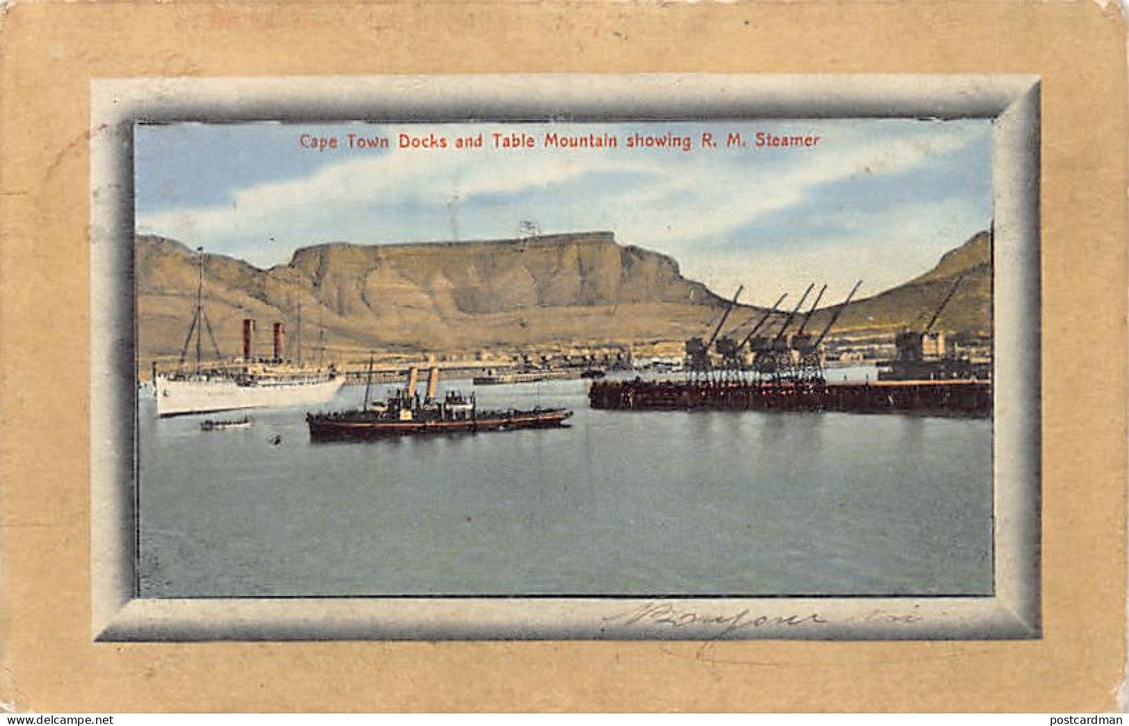 South Africa - CAPE TOWN - Docks And Table Mountain Showing Royal Mail Steamer - Publ. Spes Bona Series  - Zuid-Afrika