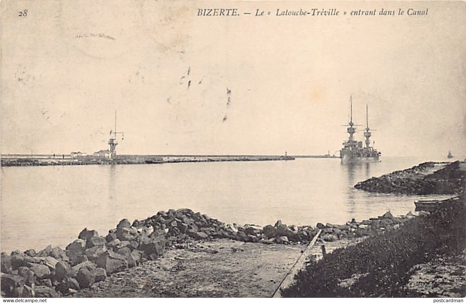 Tunisie - BIZERTE - Le Cuirassé Latouche-Tréville Entrant Dans Le Canal - Ed. Neurdein ND. Phot. 28 - Tunisie