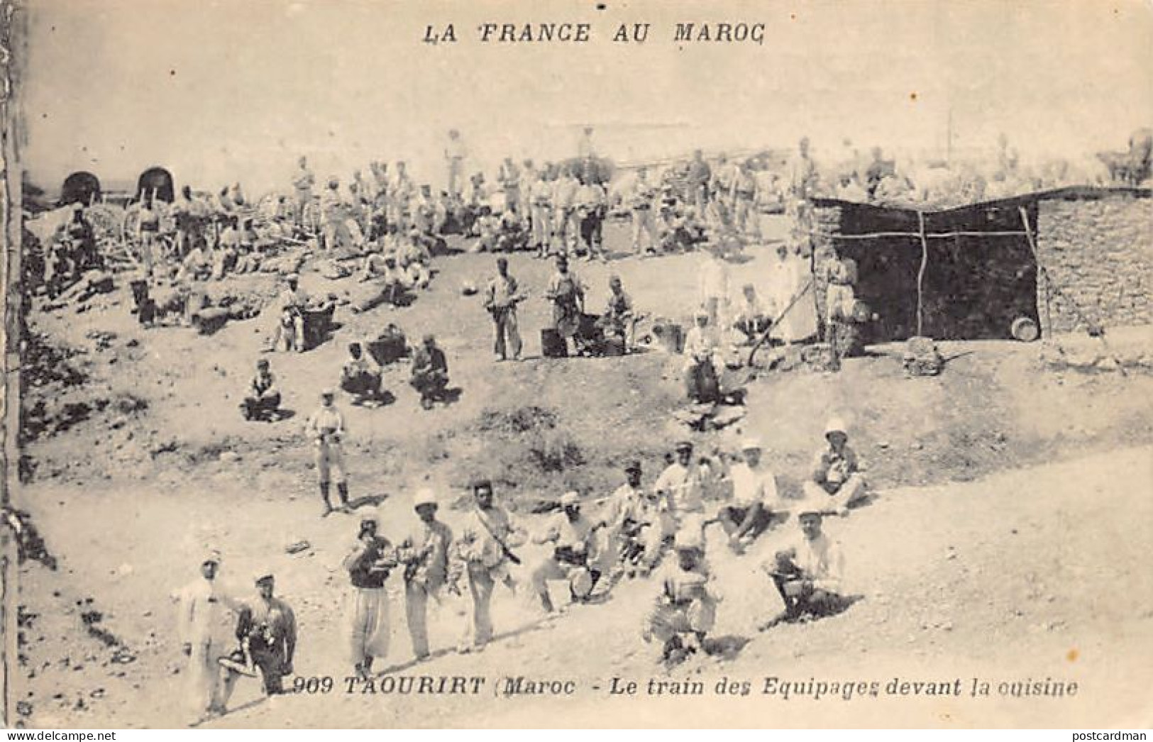 La France Au Maroc - TAOURIT - Le Train Des équipages Devant La Cuisine - Ed. N. Boumendil (Sidi Bel Abbès) 909 - Other & Unclassified