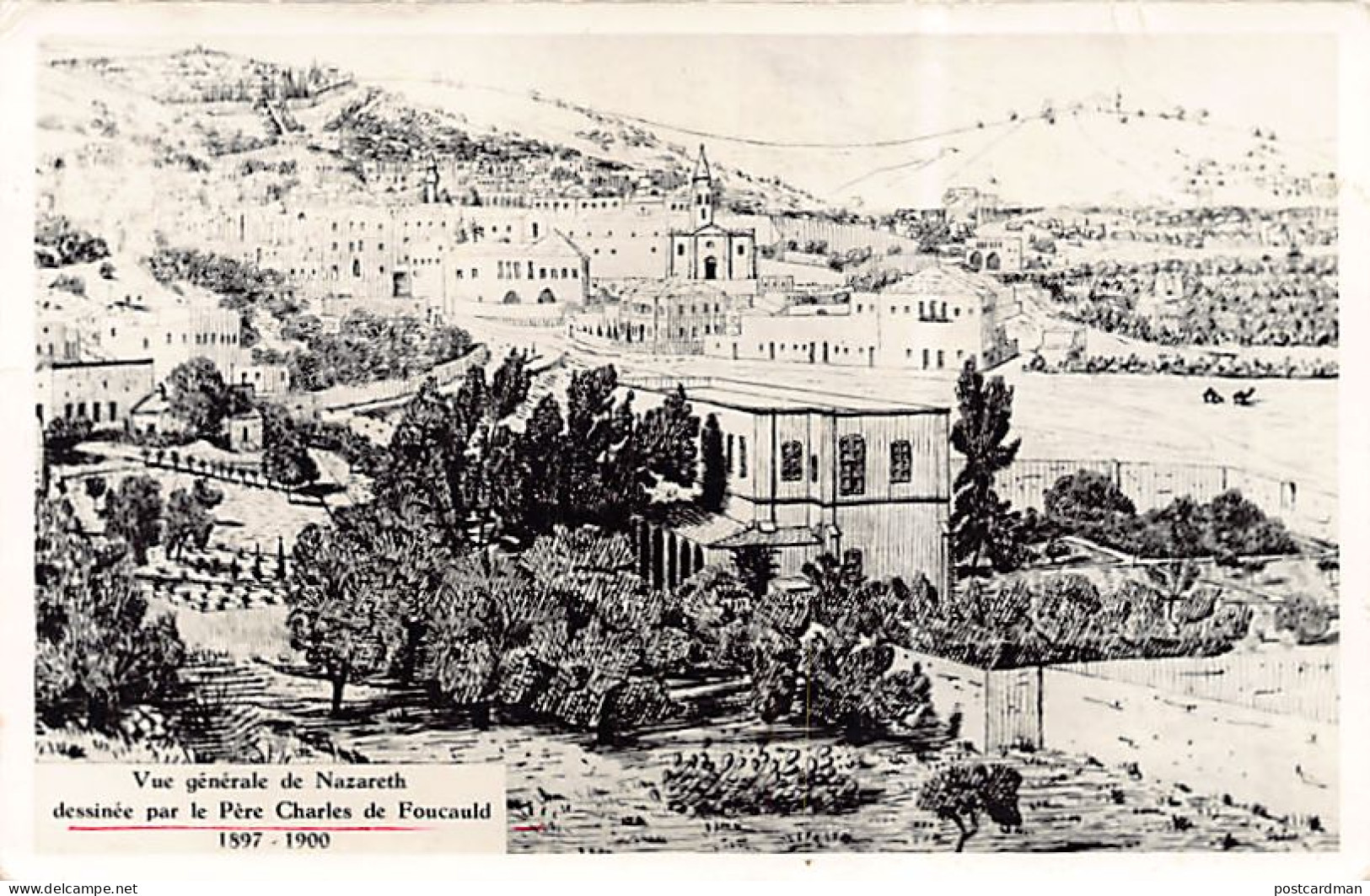 Israel - NAZARETH - General View Drawn By Father Charles De Foucauld - Israel