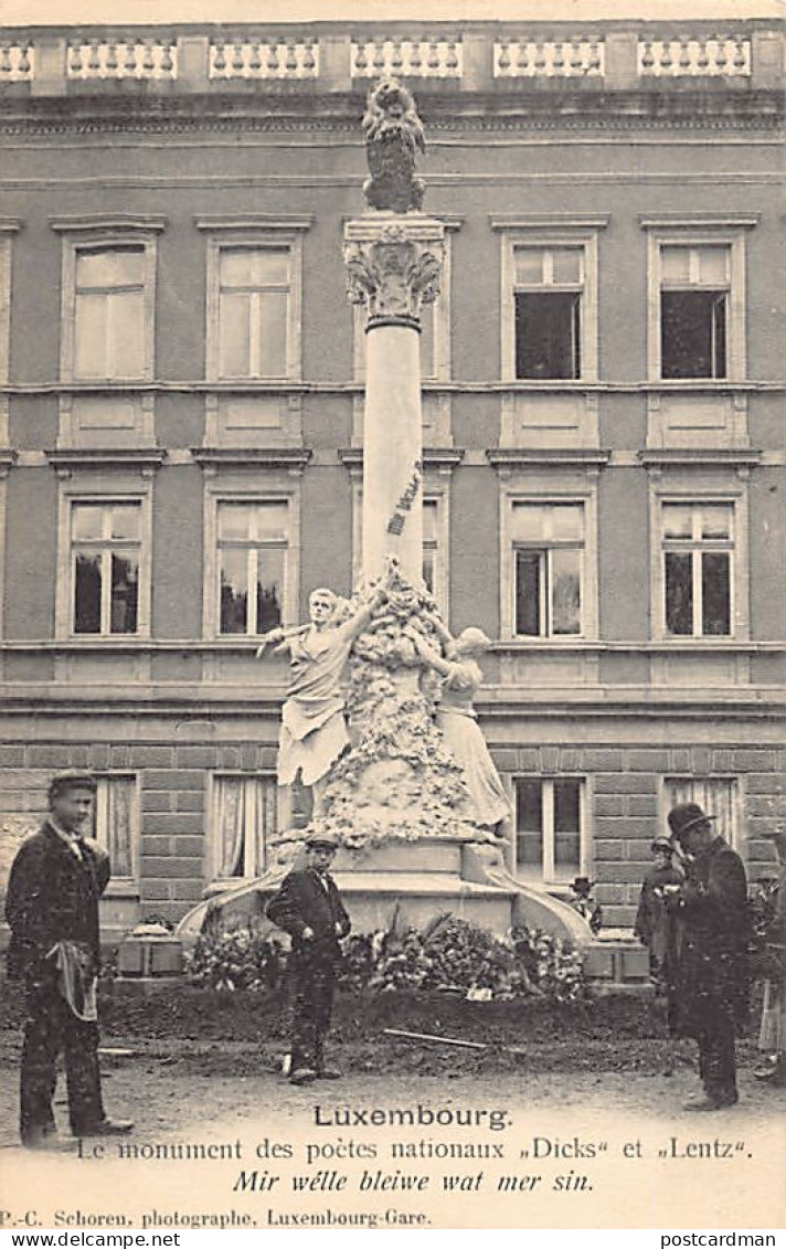 LUXEMBOURG-VILLE - Le Monument Des Poètes Nationaux Dicks Et Lentz - Ed. P. C. Schoren  - Luxemburg - Town