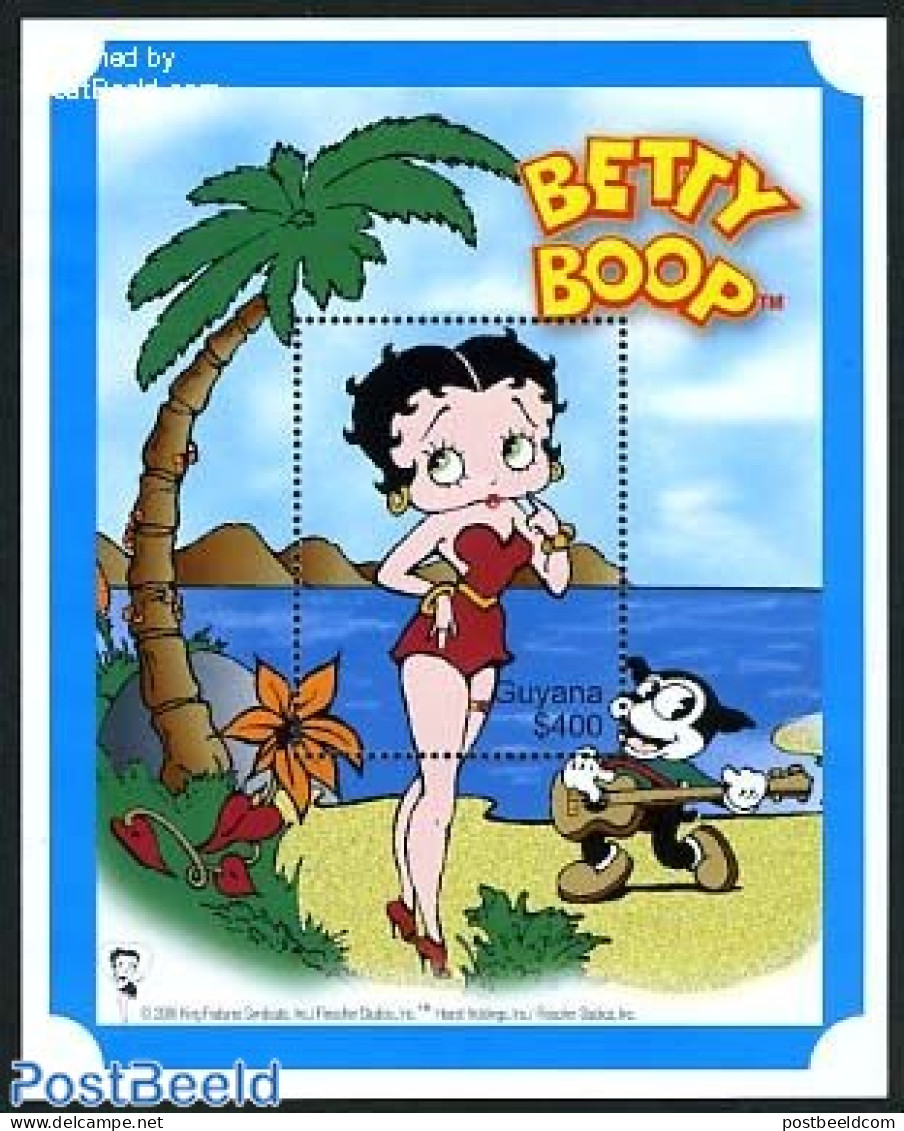 Guyana 2000 Betty Boop Beach Walk S/s, Mint NH, Art - Comics (except Disney) - Bandes Dessinées