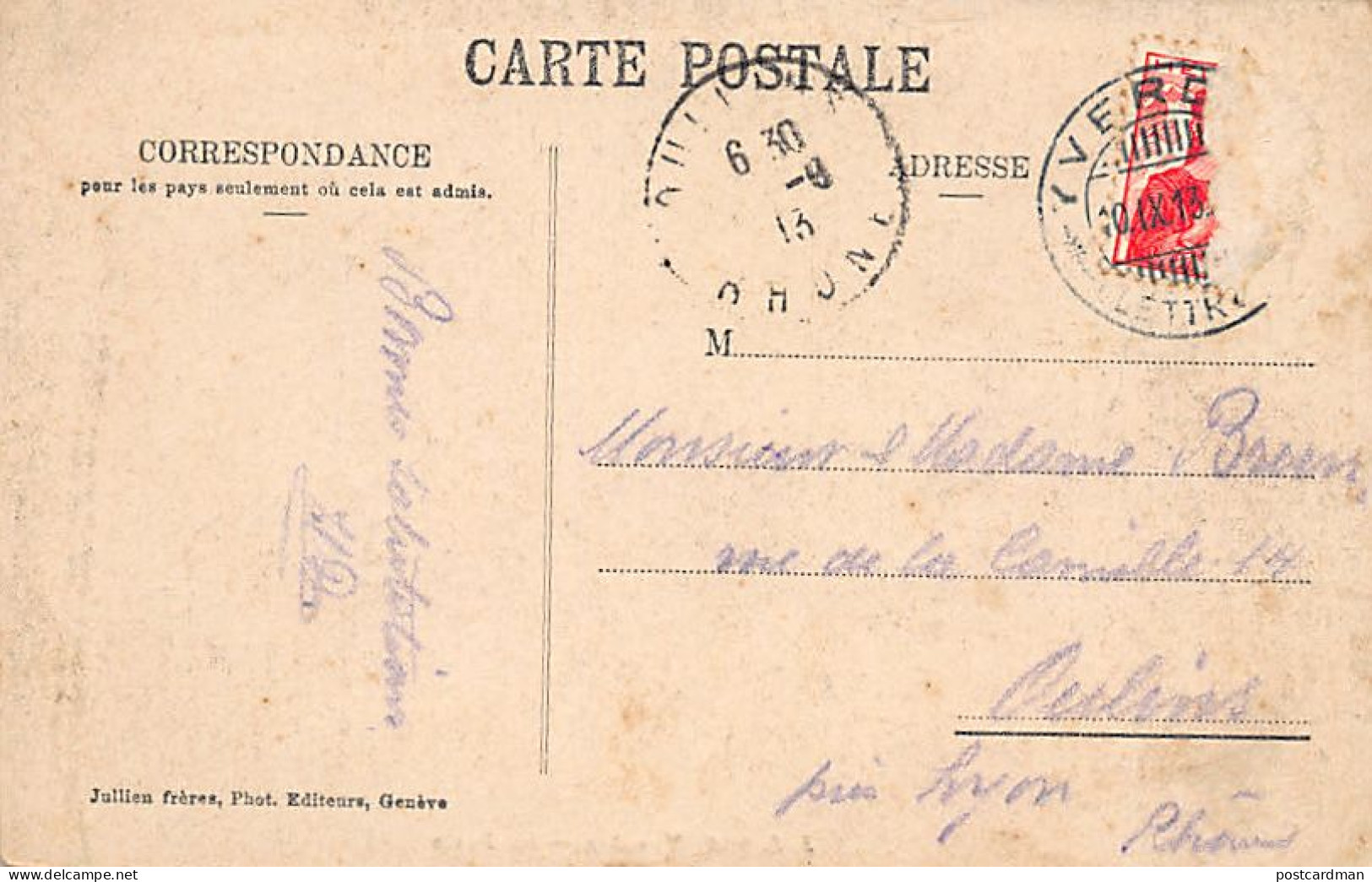 YVERDON (VD) La Poste - Ed. Jullien J.J. 5657 - Yverdon-les-Bains 