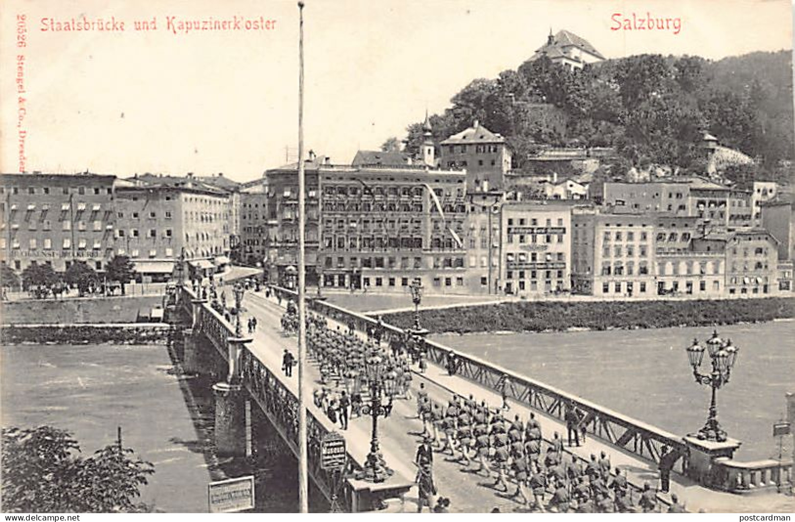 SALZBURG - Staatsbrücke Und Kapuzinerkloster - Verlag Stengel & Co. 20526 - Salzburg Stadt