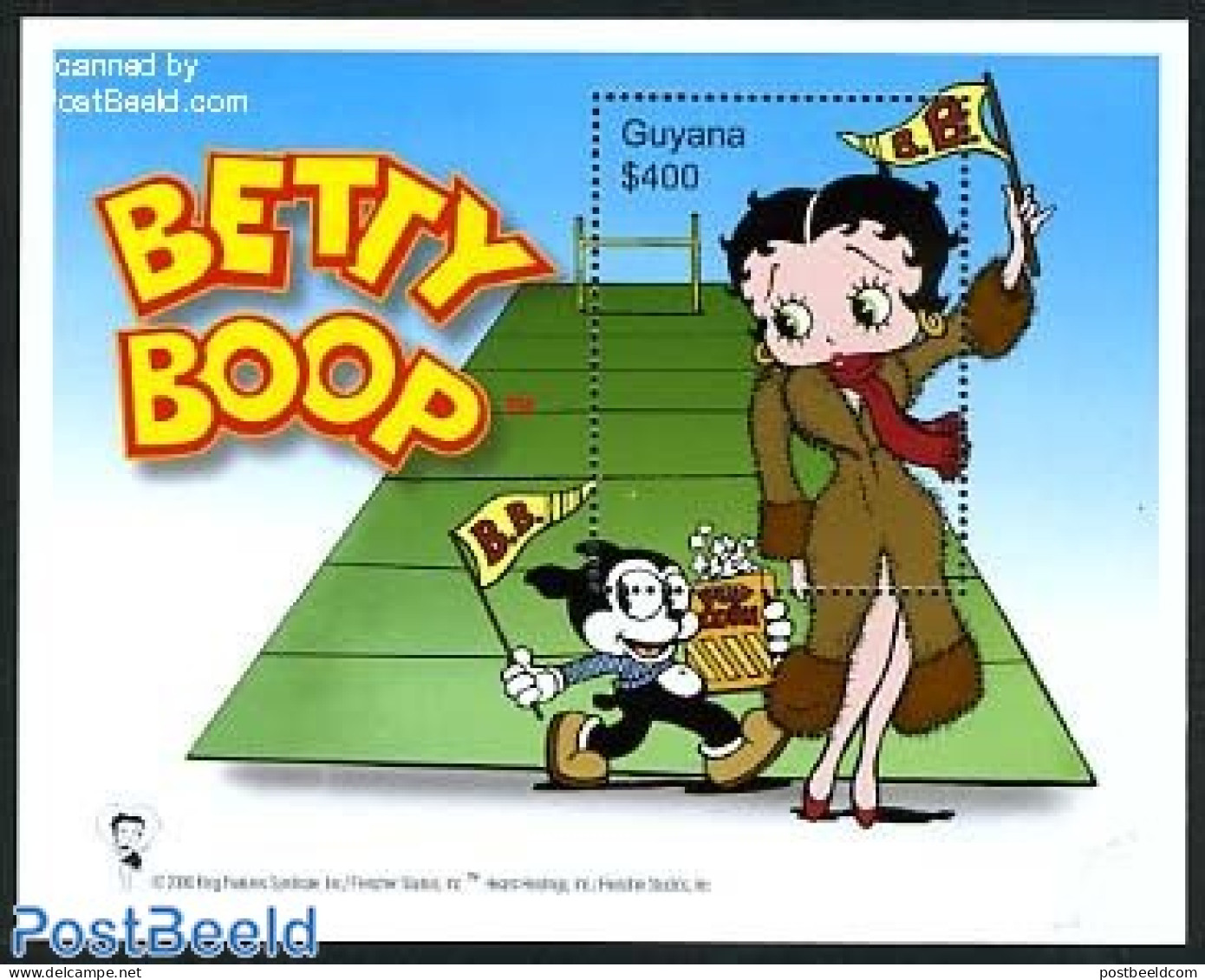 Guyana 2000 Betty Boop With Fur Coat S/s, Mint NH, Art - Comics (except Disney) - Comics
