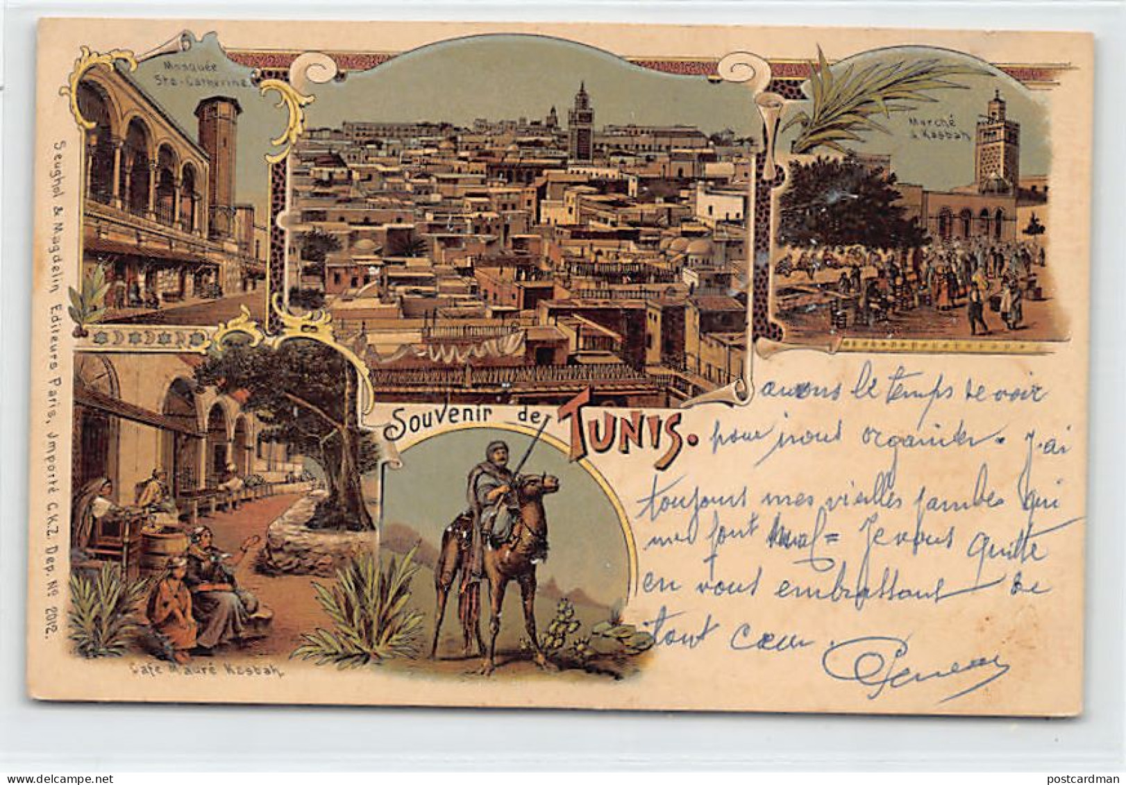 Tunisie - TUNIS - Carte Litho - Ed. Seughol & Magdelin - Künzli 2012 - Tunesien