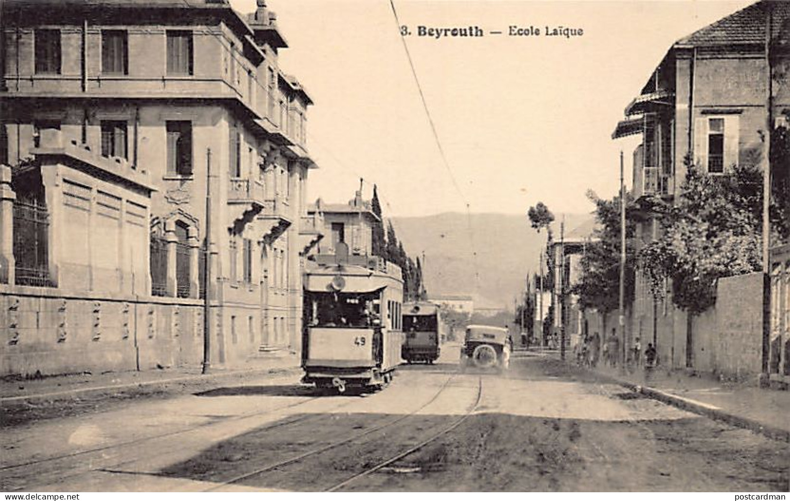 Liban - BEYROUTH - École Laïque - Tramway 49 - Ed. Mampré Hissarian 3 - Libano