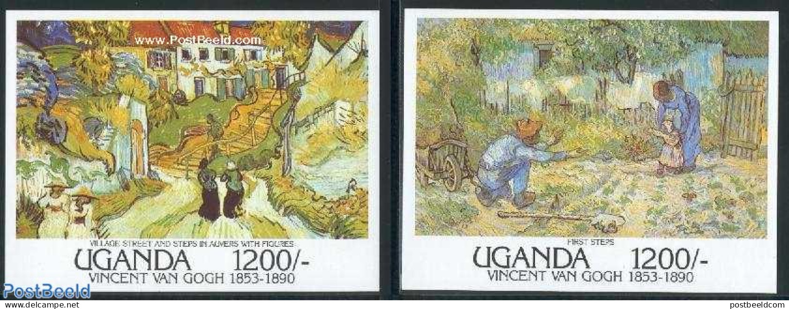 Uganda 1991 Vincent Van Gogh 2 S/s, Mint NH, Art - Modern Art (1850-present) - Vincent Van Gogh - Altri & Non Classificati