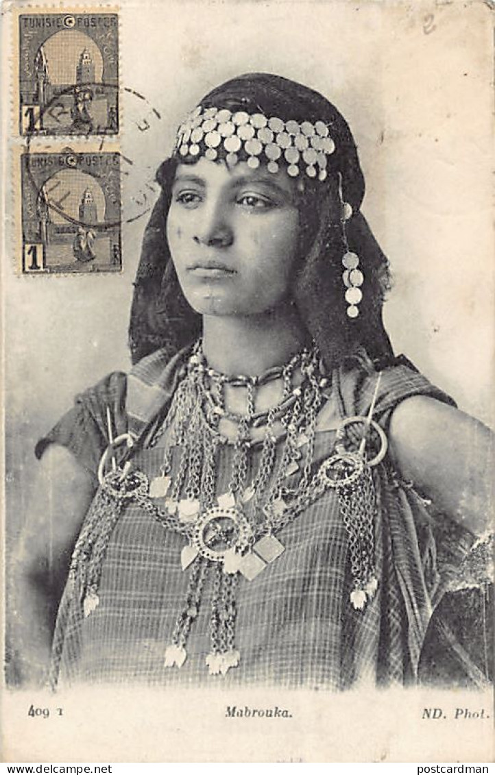 Tunisie - Mabrouka, Femme Parée De Bijoux - Ed. Neurdein ND. Phot. 409T - Tunisia