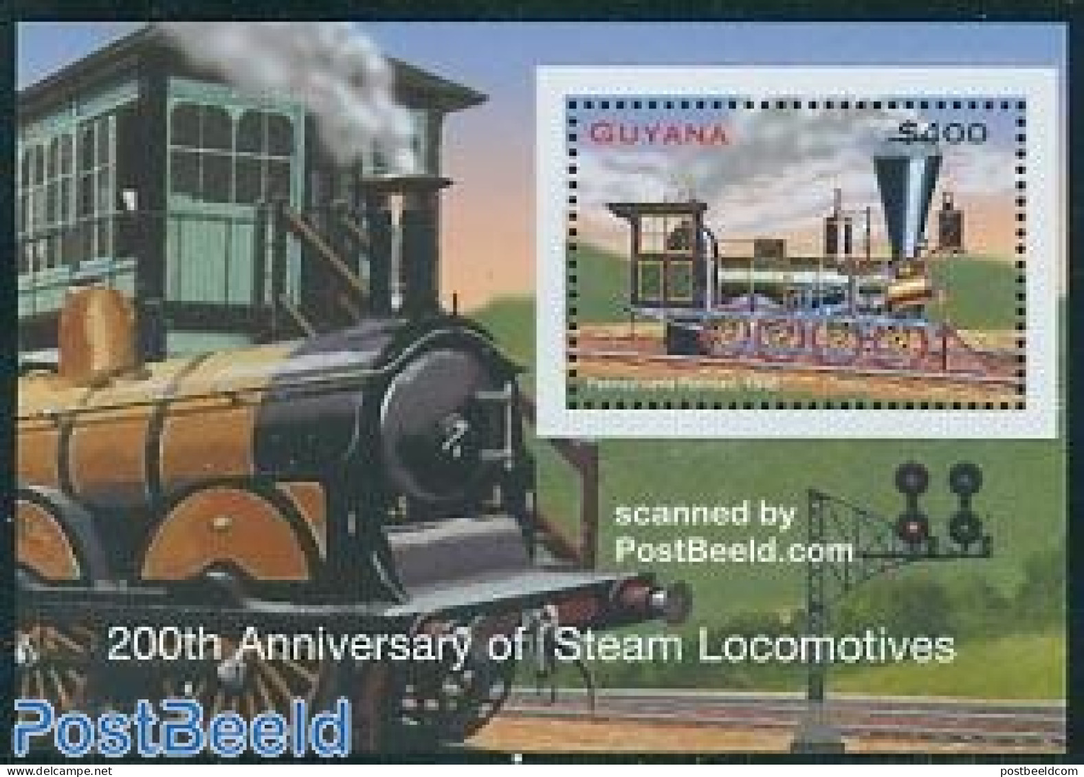 Guyana 2005 Pennsylvania Railroad 1848 S/s, Mint NH, Transport - Railways - Treinen