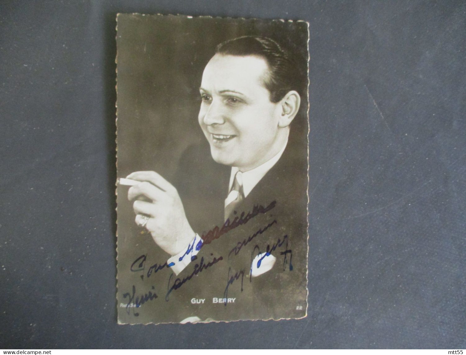 GUY BERRY ARTISTE   AUTOGRAPHE MANUSCRIT SUR CARTE PHOTO - Artistes