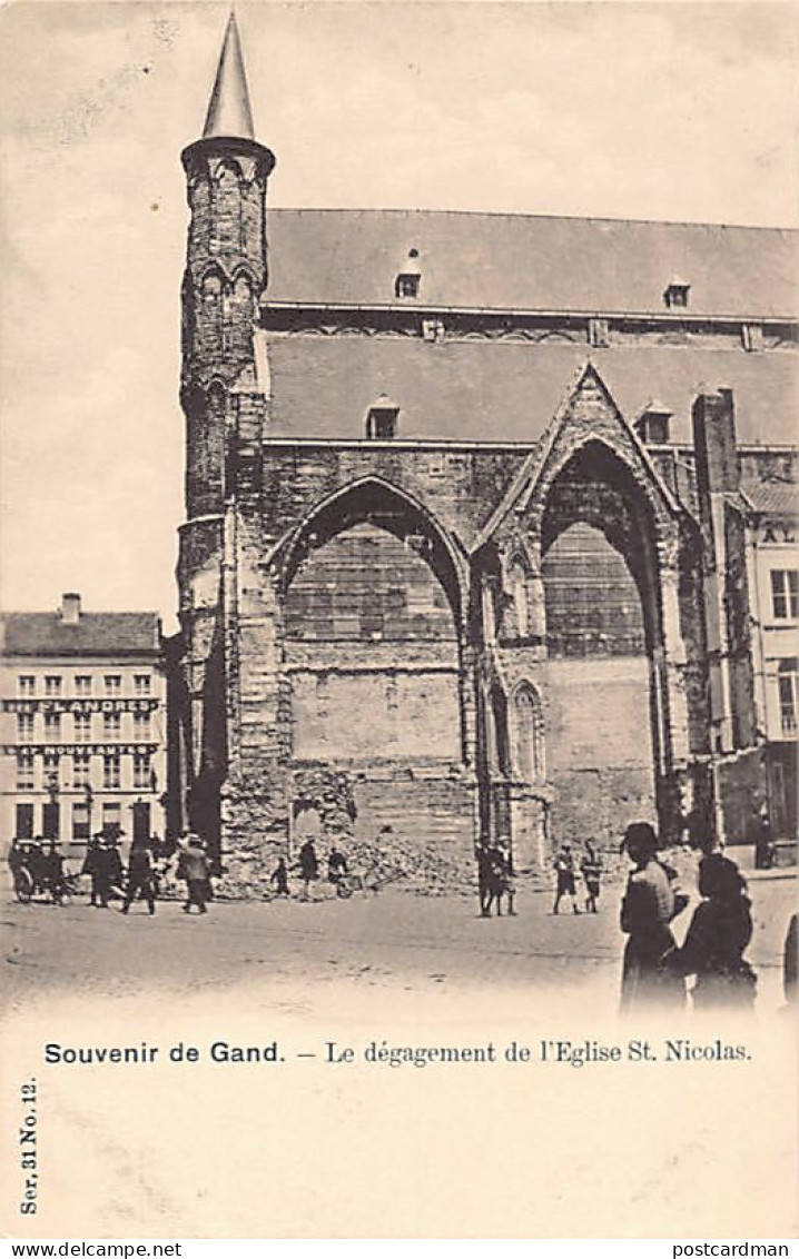 België - GENT (O. Vl.) De Ontruiming Van De Sint-Nicolaaskerk - Ed. Vanderauwera & Cie Serie 31 N. 12 - Gent