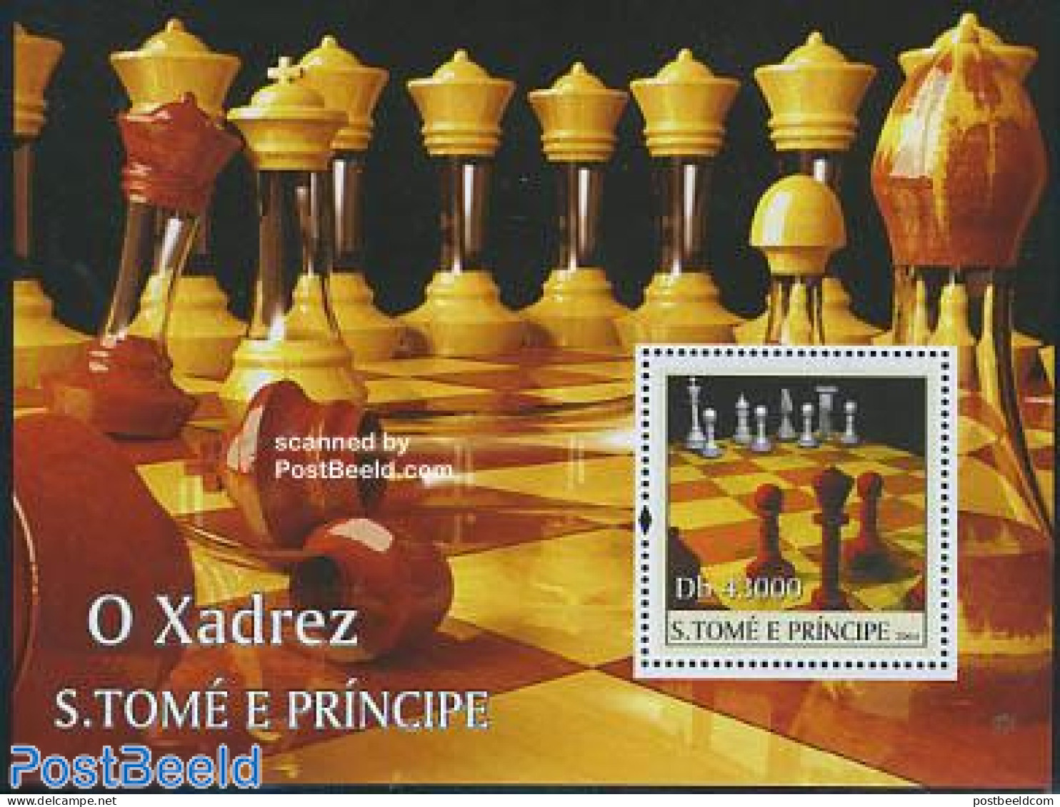 Sao Tome/Principe 2004 Chess S/s, Mint NH, Sport - Chess - Chess