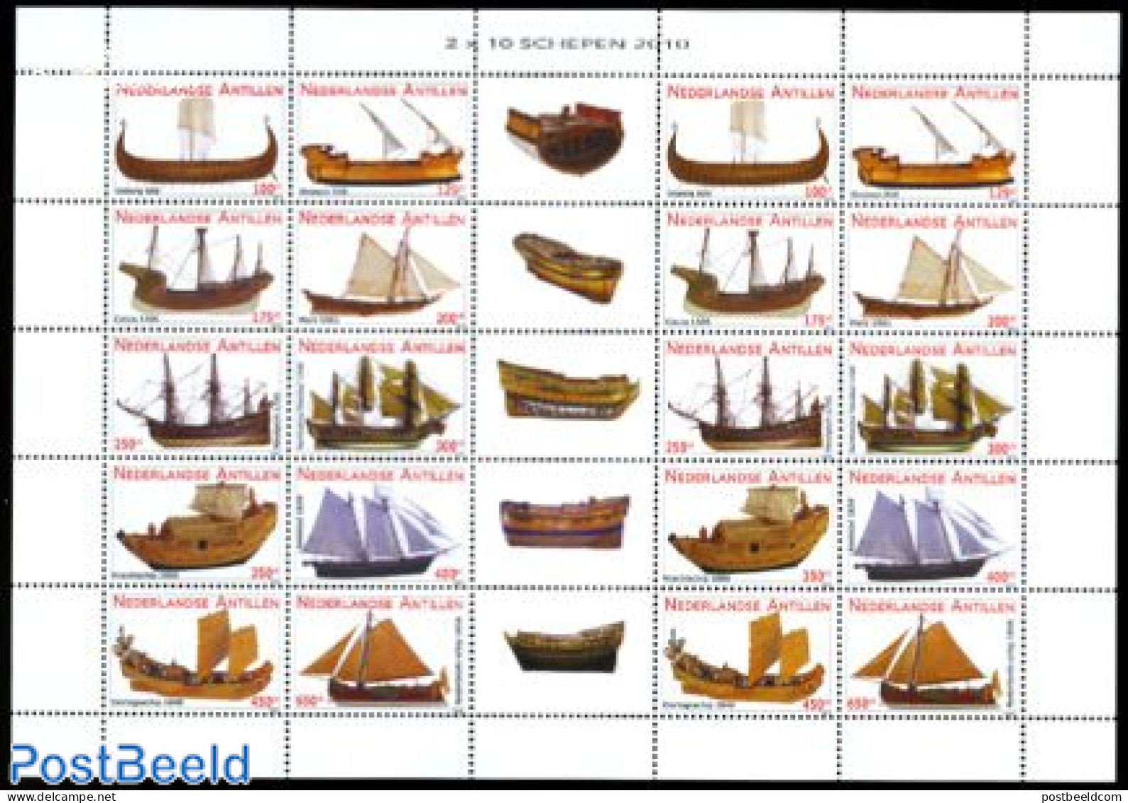 Netherlands Antilles 2010 Ships M/s (with 2 Sets), Mint NH, Transport - Ships And Boats - Ships