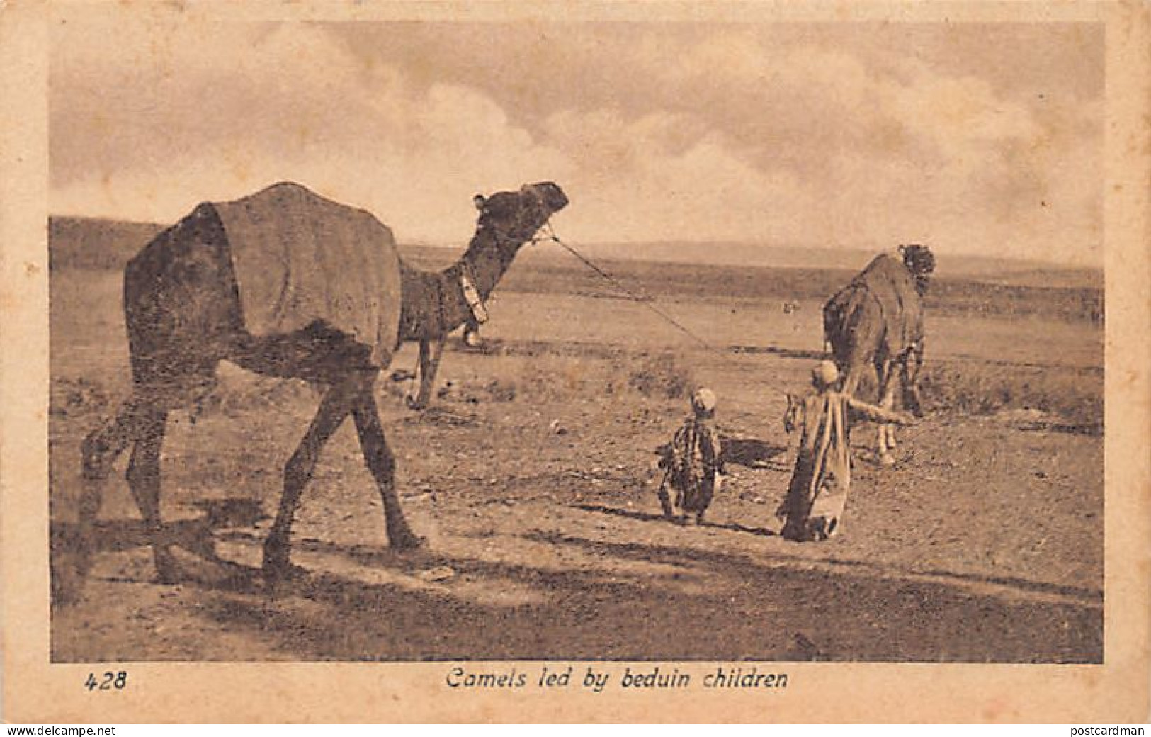 LEBANON - Camels Led By Beduin Children - Ed. Sarrafian Bros. 428 - Libano