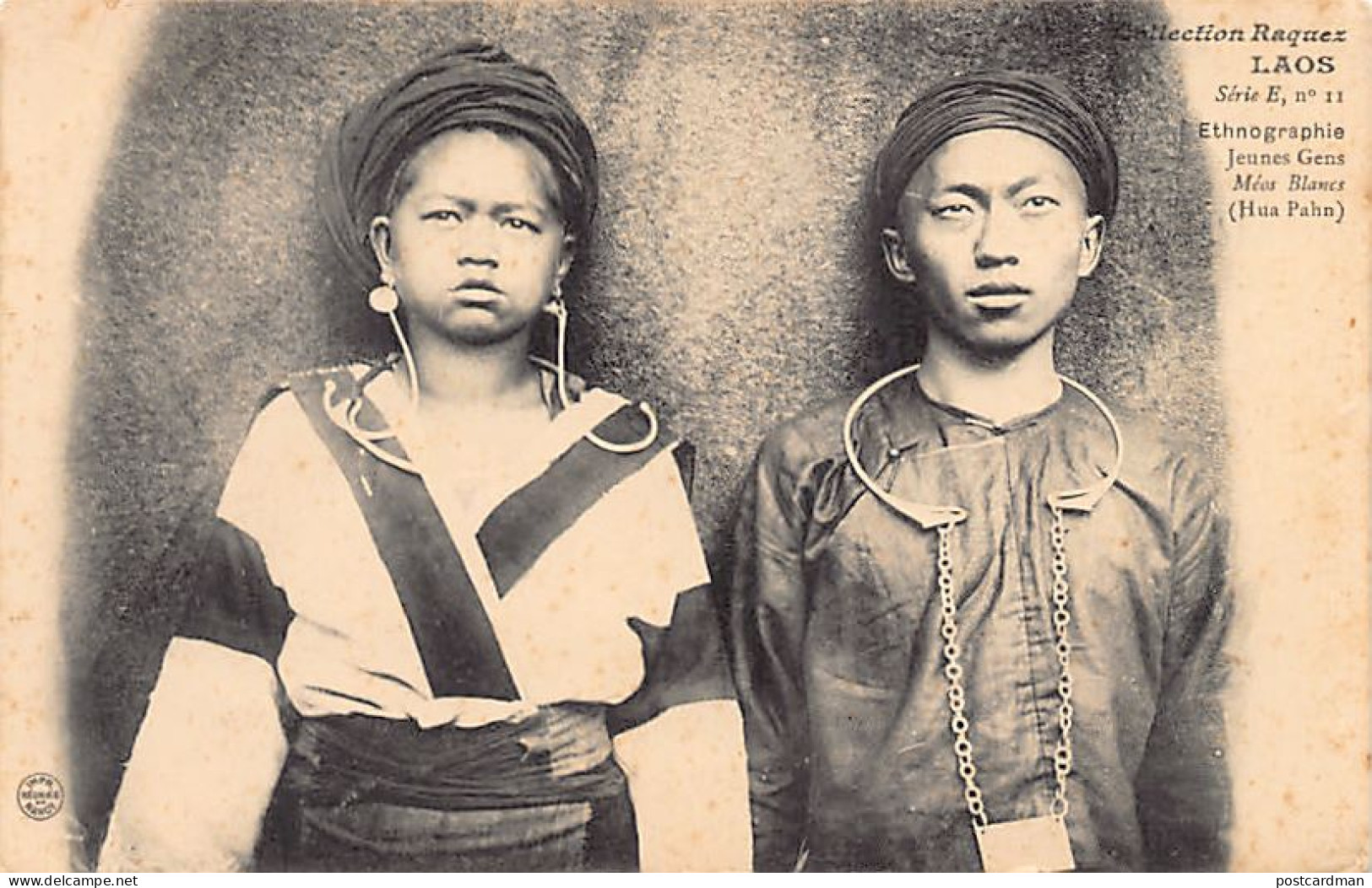 Laos - Ethnographie - Jeunes Gens Méos Blancs (Hua Pahn) - Ed. Collection Raquez Série E - N. 11 - Laos