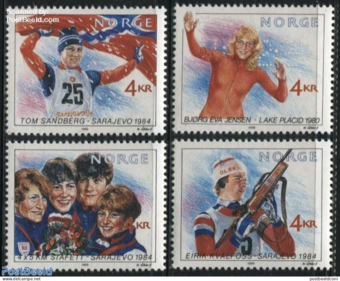 Norway 1989 Olympic Winners 4v, Mint NH, Sport - Olympic Winter Games - Neufs