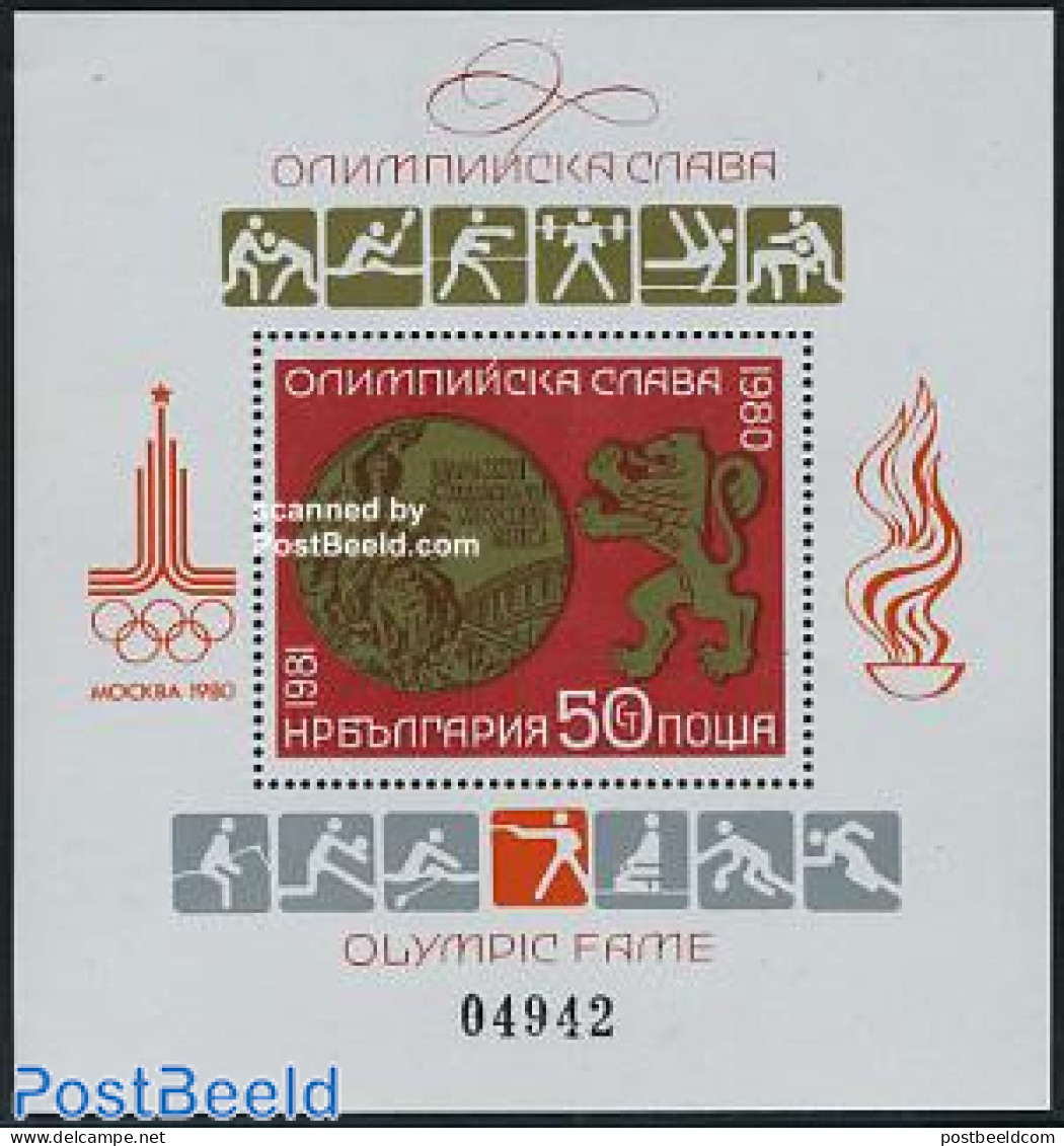 Bulgaria 1981 Olympic Winners S/s, Mint NH, Sport - Olympic Games - Unused Stamps