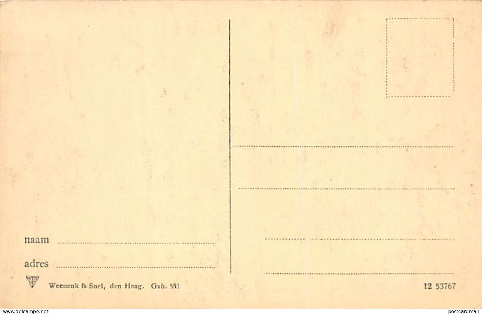 DEN HAAG (ZH) Lange Voorhout - Uitg. Weenenk & Snel Gvh. 551 - Den Haag ('s-Gravenhage)