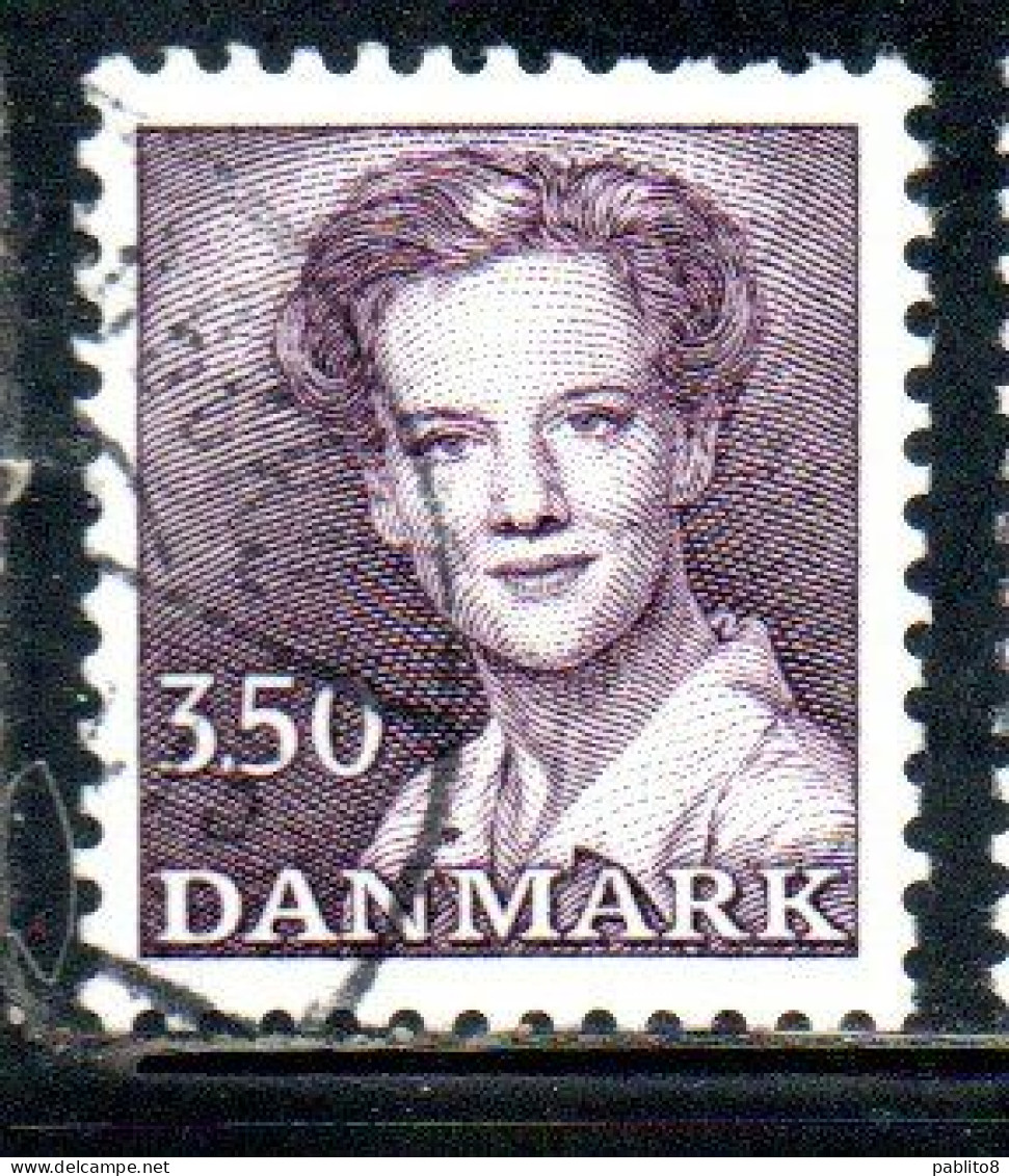 DANEMARK DANMARK DENMARK DANIMARCA 1982 1985 QUEEN MARGRETHE II  3.50k USED USATO OBLITERE - Oblitérés