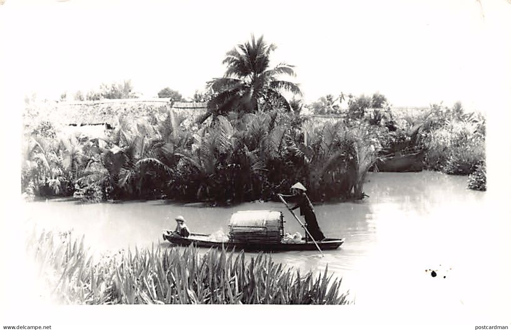 Vietnam - SAIGON - Barque Dans Le Canal De Dérivation - CARTE PHOTO  - Viêt-Nam
