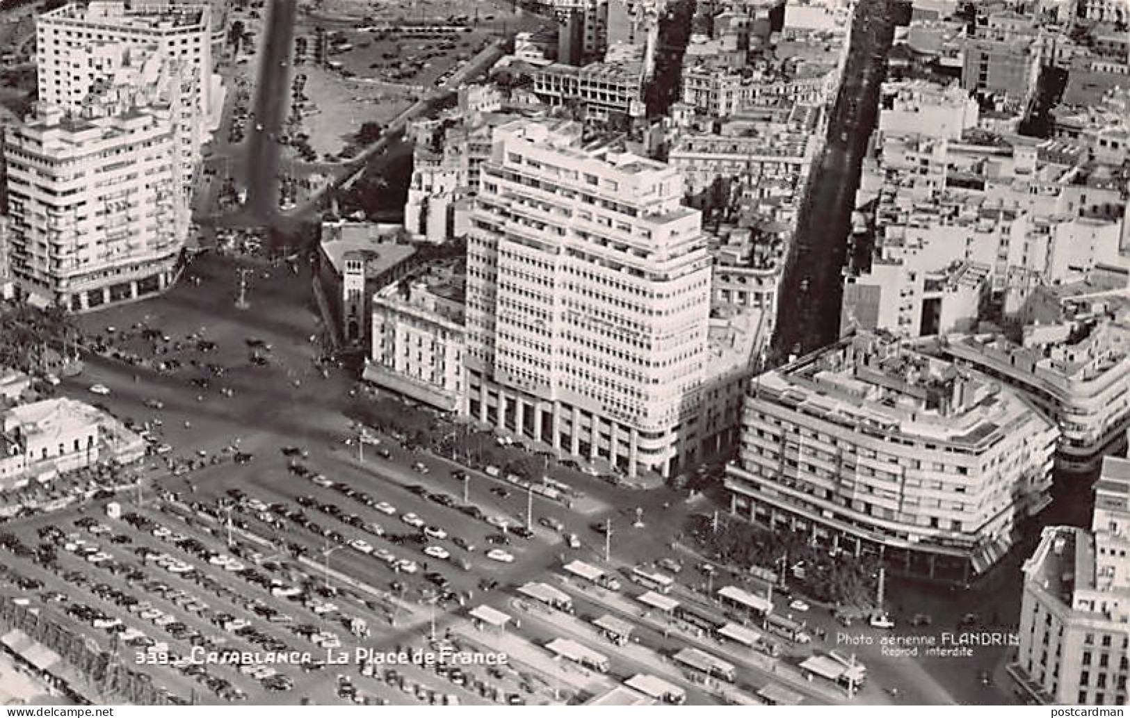 Maroc - CASABLANCA - La Place De France - Vue Aérienne - Ed. Flandrin - Casablanca