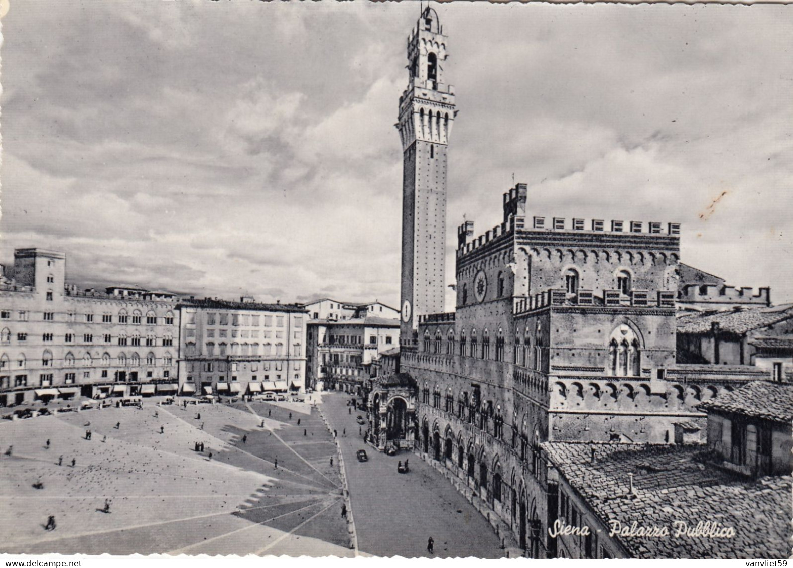 SIENA-PALAZZO PUBBLICO-CARTOLINA VERA FOTOGRAFIA NON VIAGGIATA ANNO 1950-1955 - Siena
