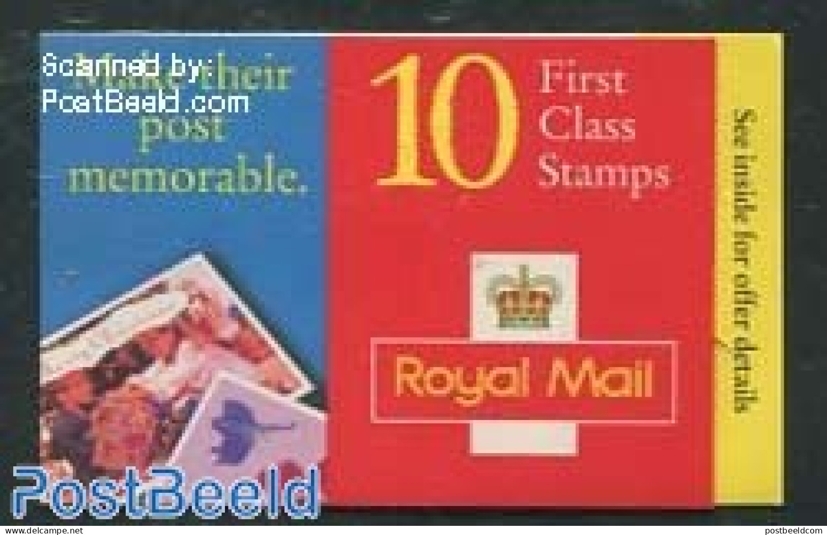 Great Britain 1998 Definitives Booklet, 10x1st, De La Rue, Create A Card Design, Mint NH, Stamp Booklets - Sonstige & Ohne Zuordnung