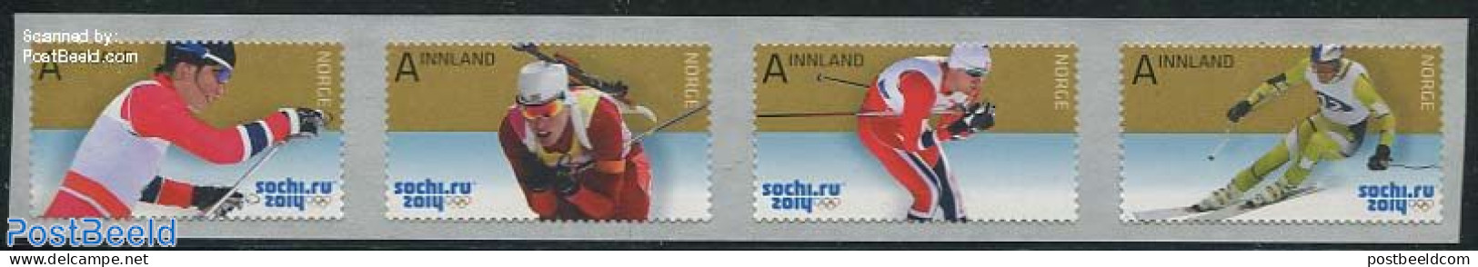 Norway 2014 Olympic Winter Games Sochi 4v S-a, Mint NH, Sport - Olympic Winter Games - Skiing - Neufs
