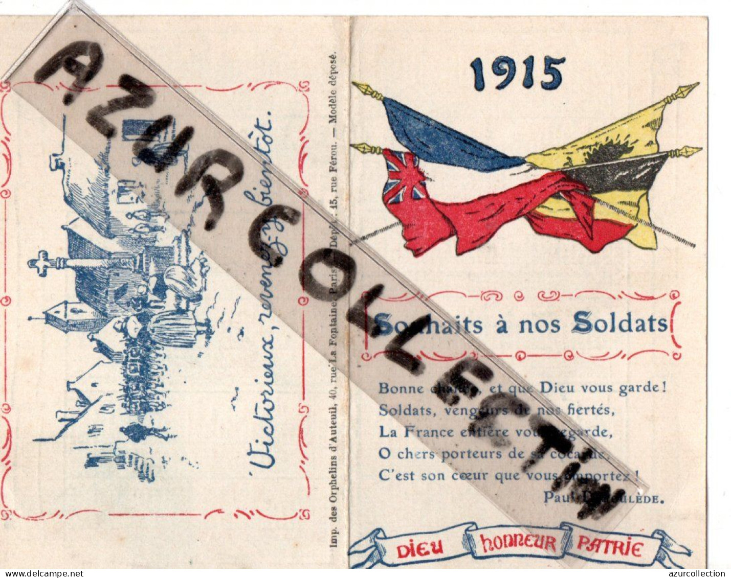 14/18 . SOUHAITS A NOS SOLDATS . 1915 - Petit Format : 1901-20